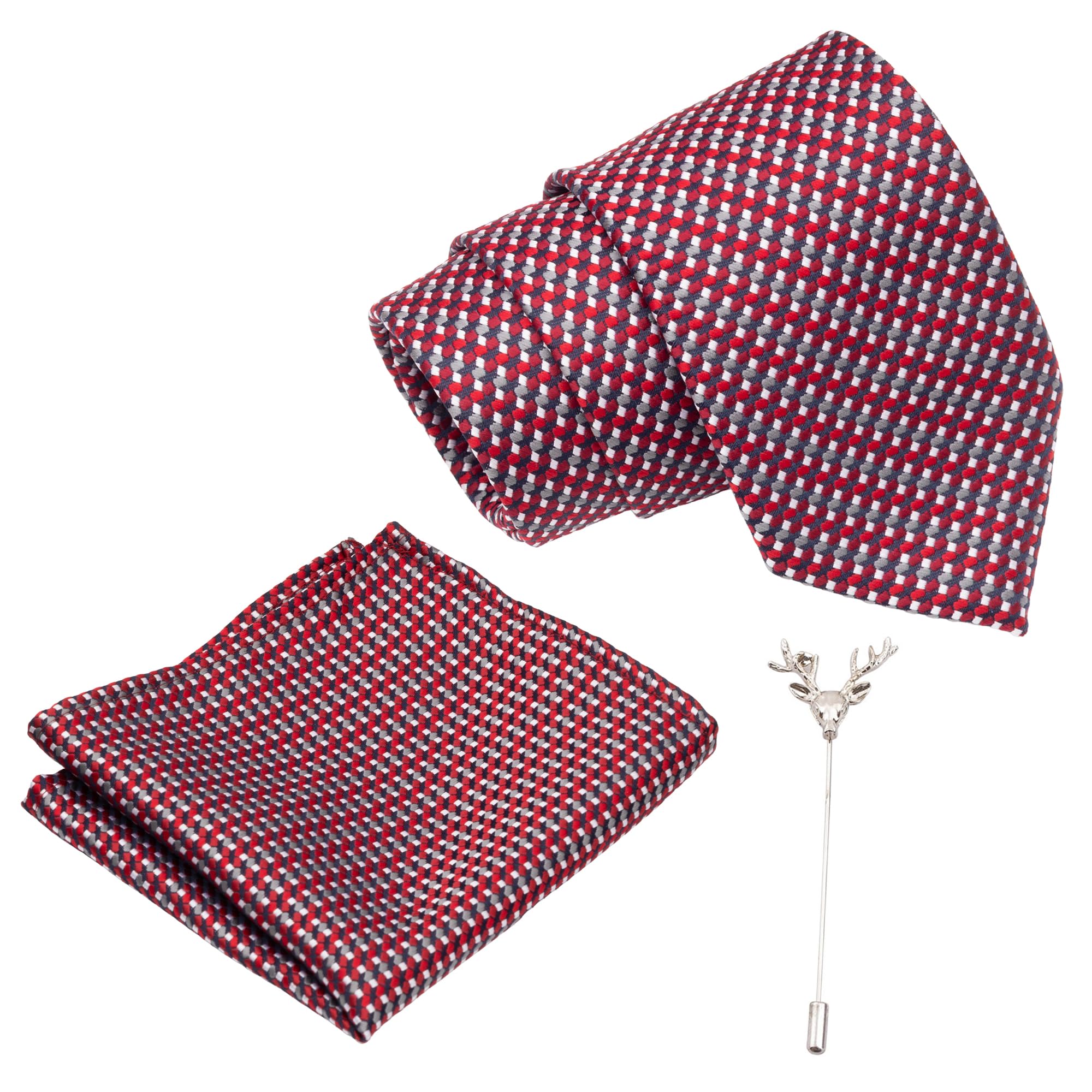 Polyester Men's Tie, Pocket Square & Lapel Pin-image-22