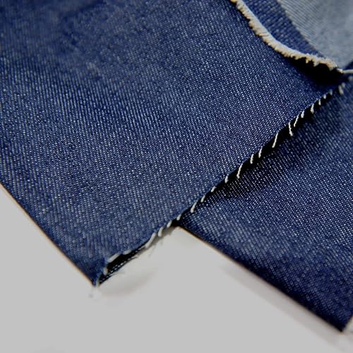Denim 9 OZ.Indigo Washed of Deep Col 100% Cotton Fabric 62' ' Wide by The Yard(Deep-Indigo), Light-indigo