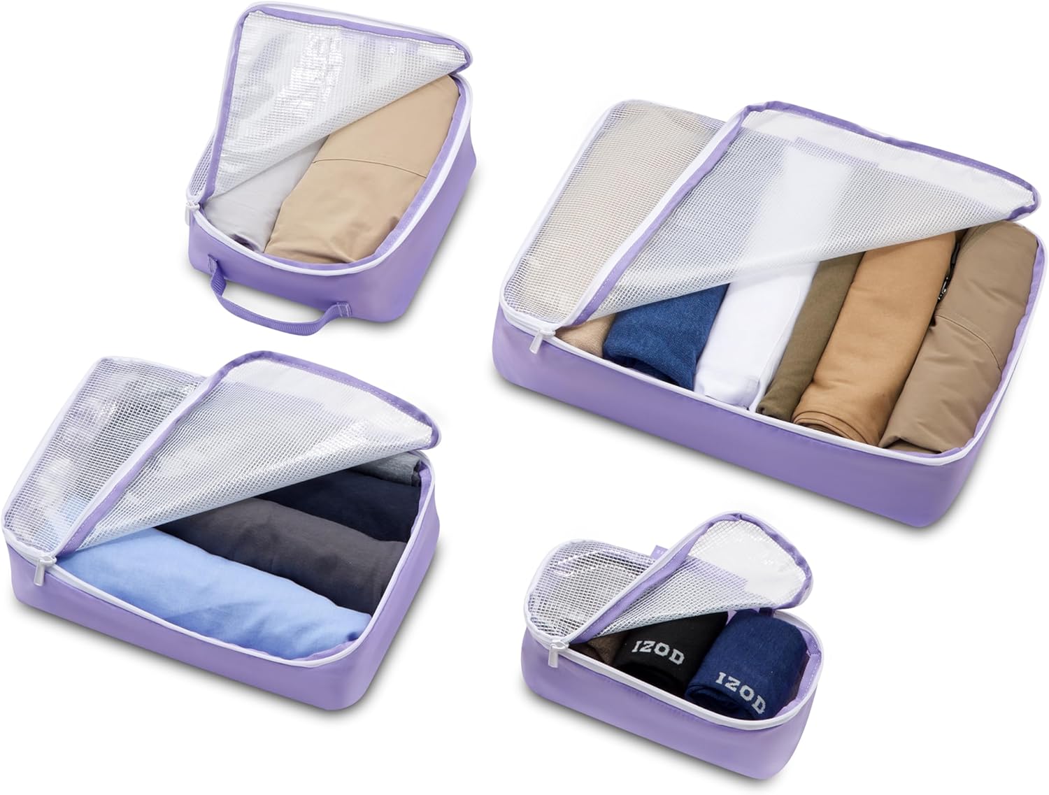 florence by mills No Drama Travel Packing Cubes, 4 Piece Set, Lavender