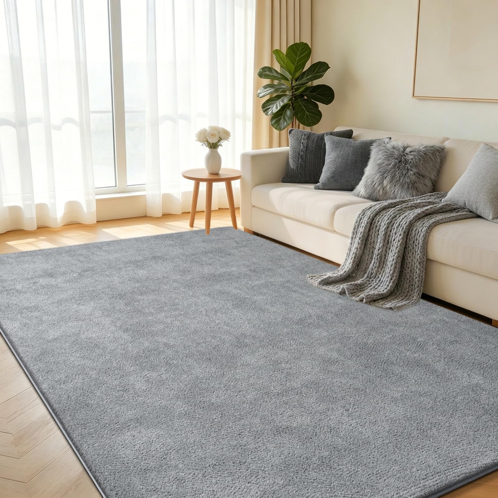 GthreeD Teppich Wohnzimmer Flauschiger Waschbarer Teppiche | Teppich Kurzflor Weich Rutschfest wohnzimmerteppich Carpet für Schlafzimmer Kinderzimmer Flur und Büro