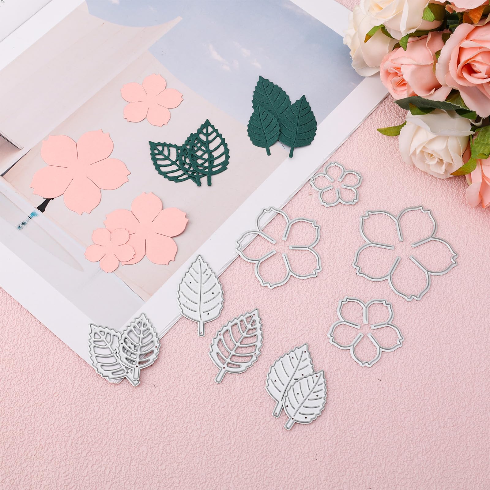 Fustelle Metalliche Per Scrapbooking – Ortensie A Strati, In Acciaio Al Carbonio, Per Biglietti Fai Da Te, 156x192 Mm
