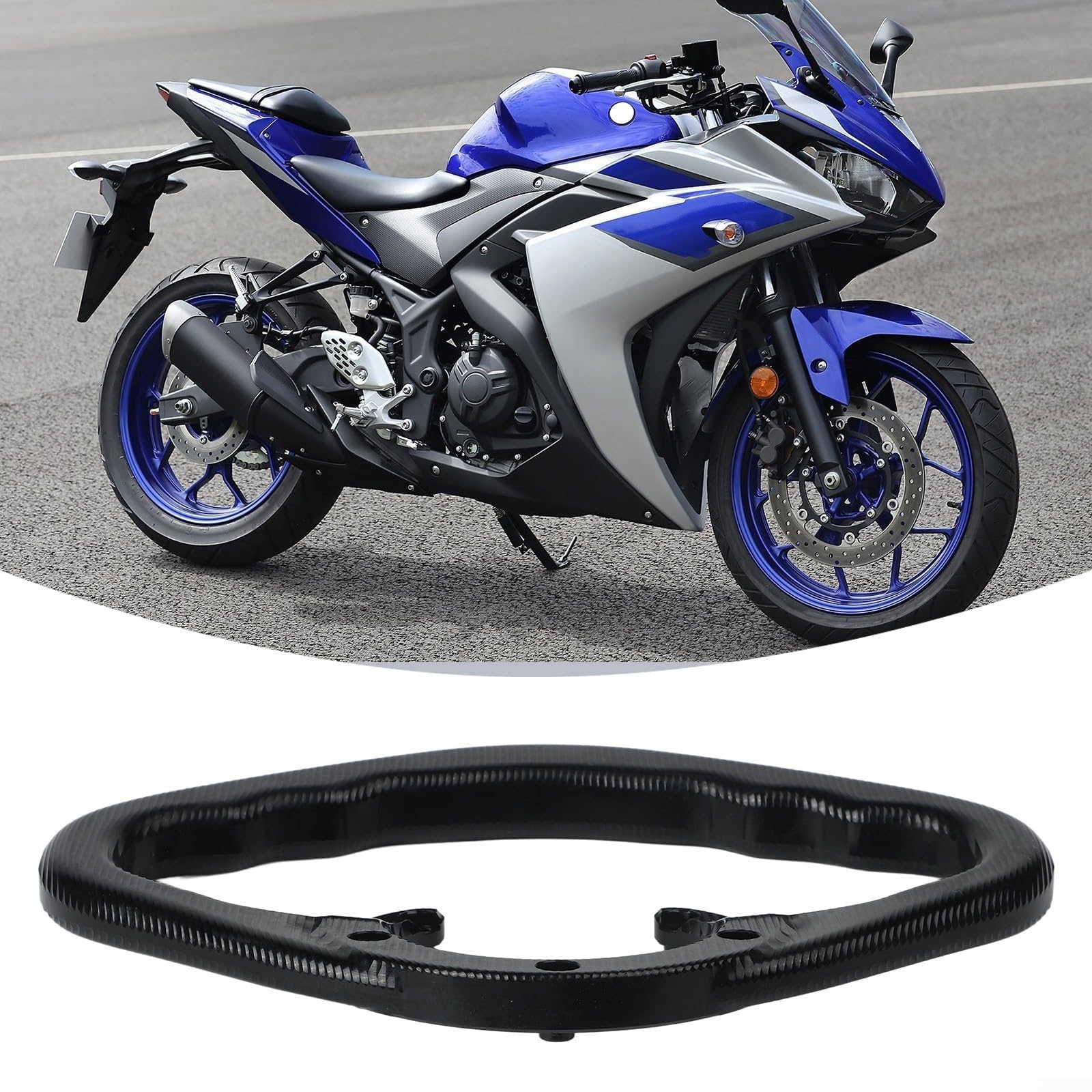 Maniglia di sicurezza per serbatoio per Yamaha MT-07 per MT-09 R3 R25 impugnatura passeggero per moto (nero)