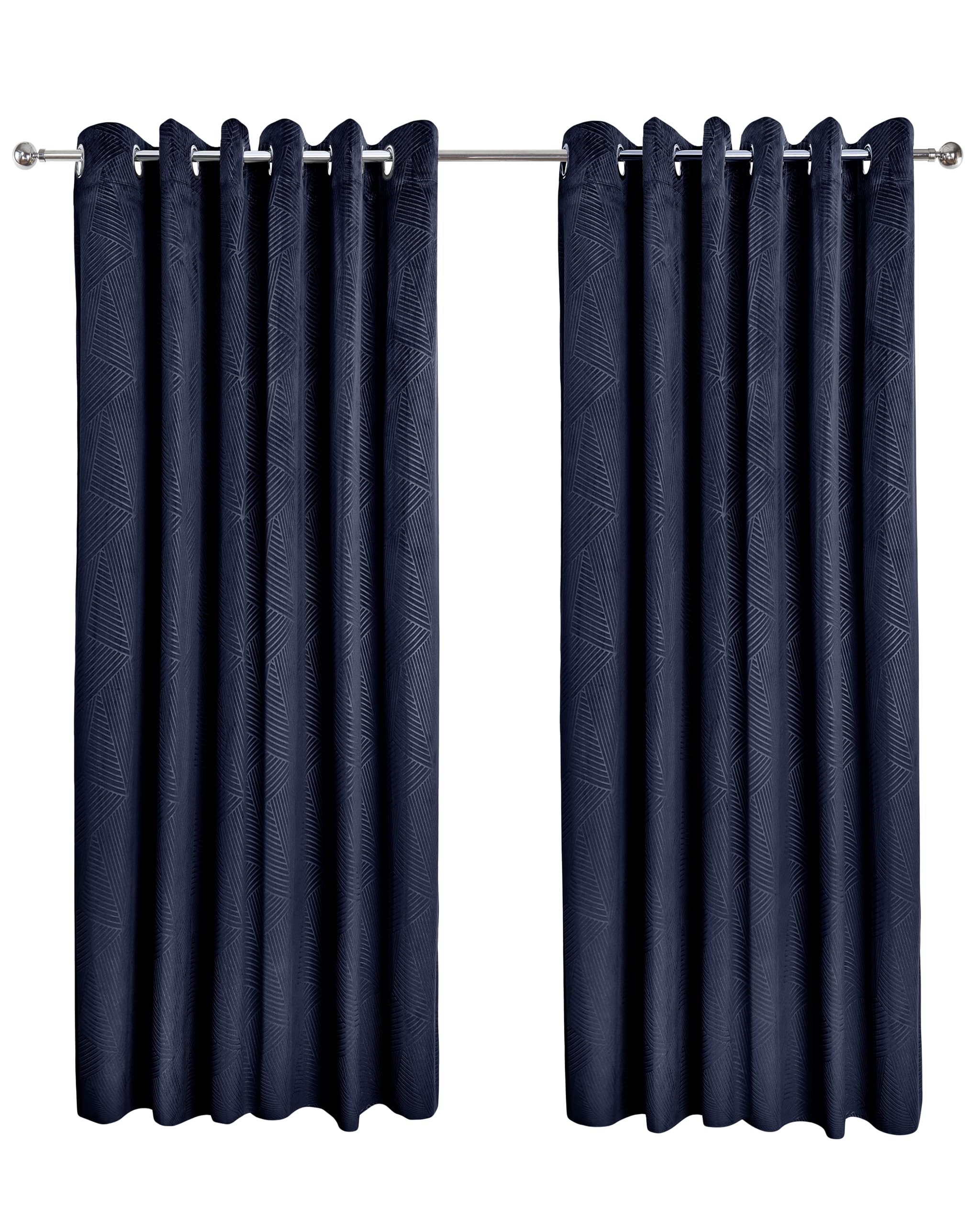 Emma Barclay  Blue Blackout Curtains Thermal Velvet Eyelet Midnight in Size 45x54, Sports Direct
