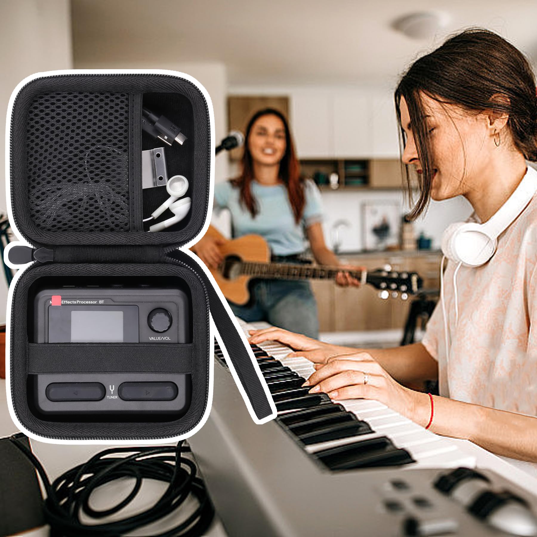 Khanka do SONICAKE Multiefekt gitarowy Twardy futerał do przenoszenia, pokrowiec ochronny, kompatybilny z Sonicake Pocket Master Efekty gitarowe, tylko etui