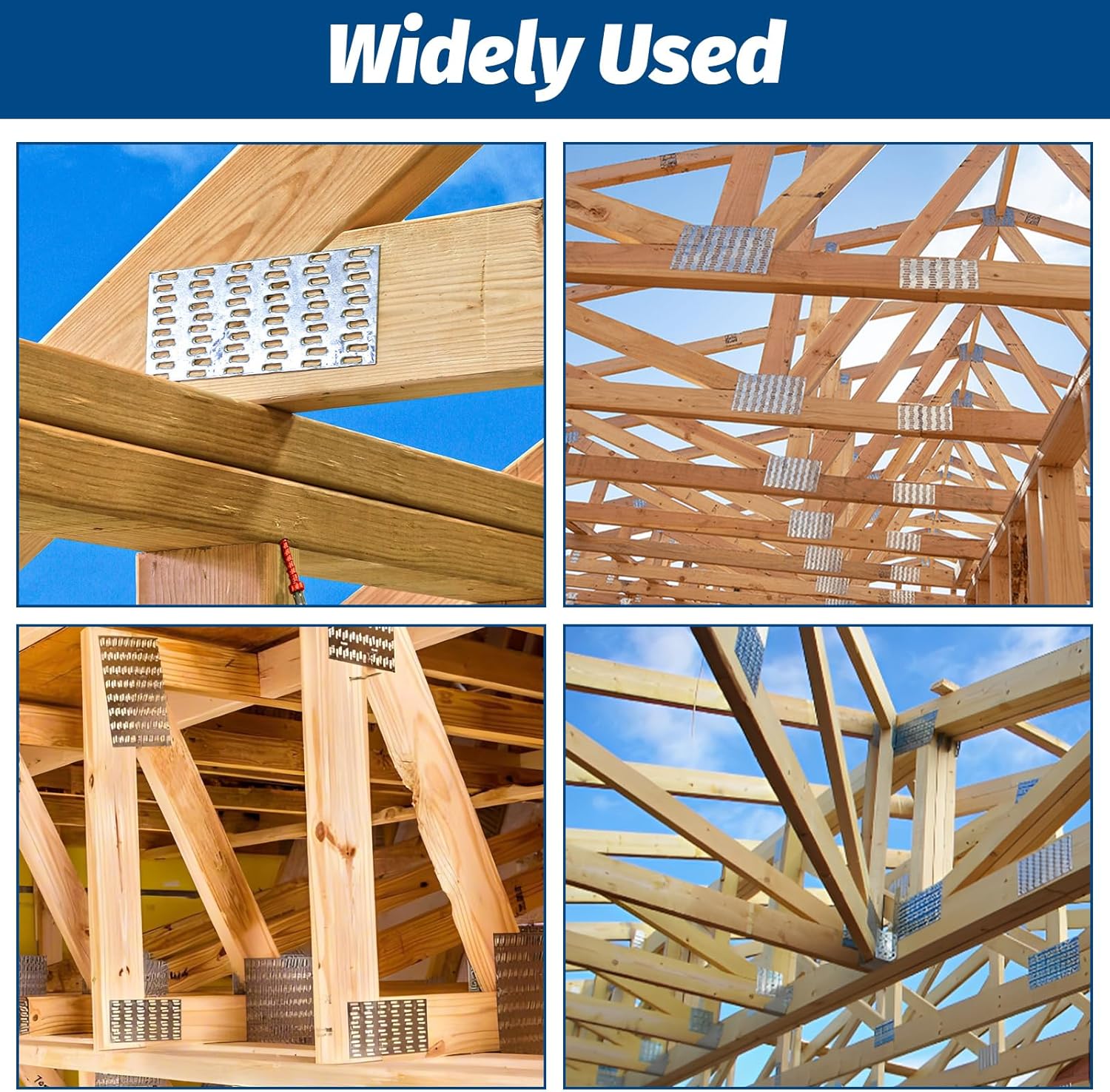 20PCS Truss Plates, 3x6 Inch Pronged Truss Mending Plates, Repair Tie Plate Bracket with 9mm Nail Teeth for Wood Stud Roof Truss Timber, 20 Ga Thickness