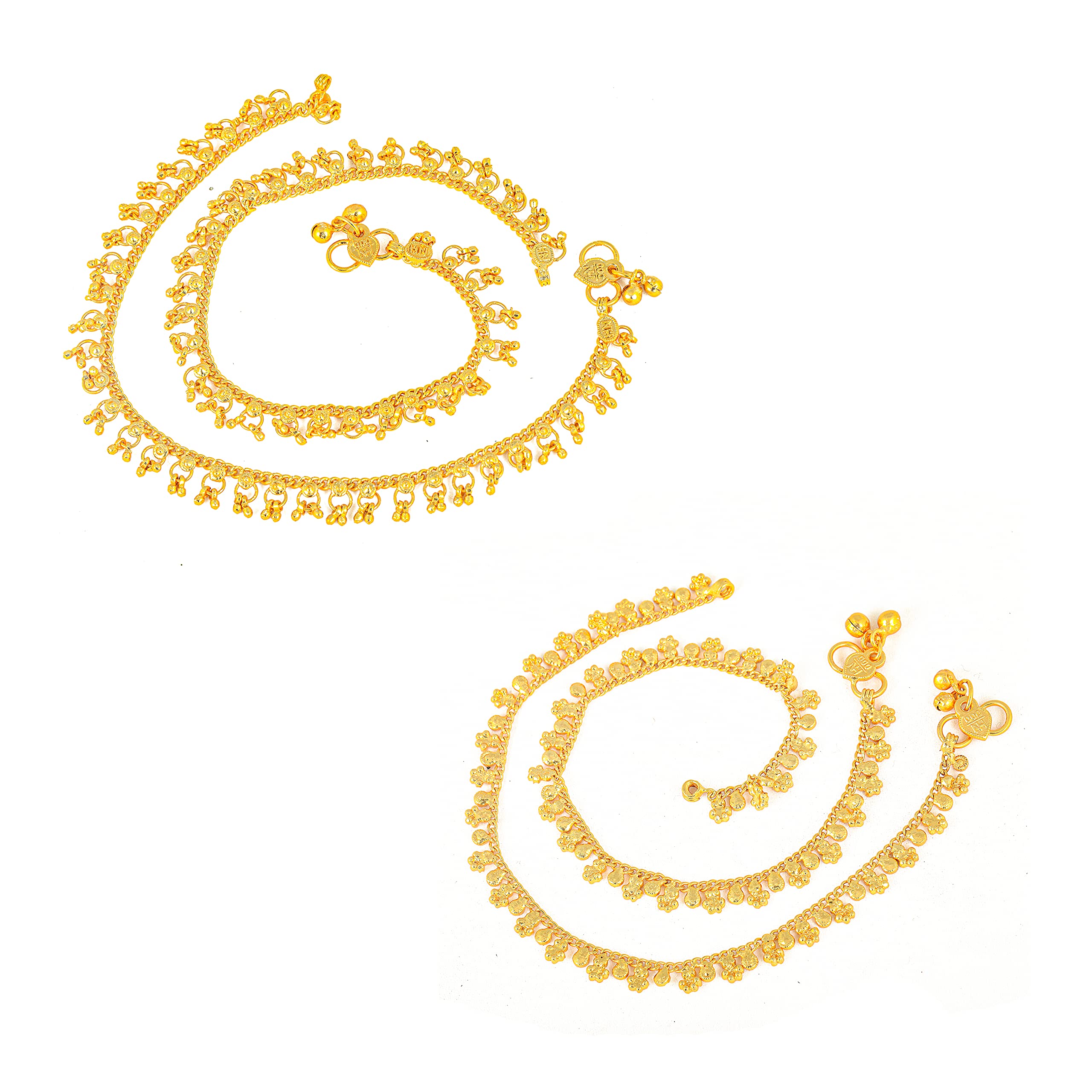 MEENAZ Traditional Simple ethnic 1 Gram Micro gold daily use Foot Single Leg Chain Golden Anklets Ghungroo payal combo for girls women ladies bridal pajeb Payjeb Painjan Pattilu -ANKLET PAYAL-AME022 (B09D3R9G9B) Amazon Price History, Amazon Price Tracker