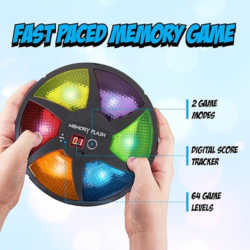 Miniatura 3 de Point Games Juego de memoria de mano juegos electrónicos para niños diversión de secuencia para niños con luces y sonidos desafío cerebral para