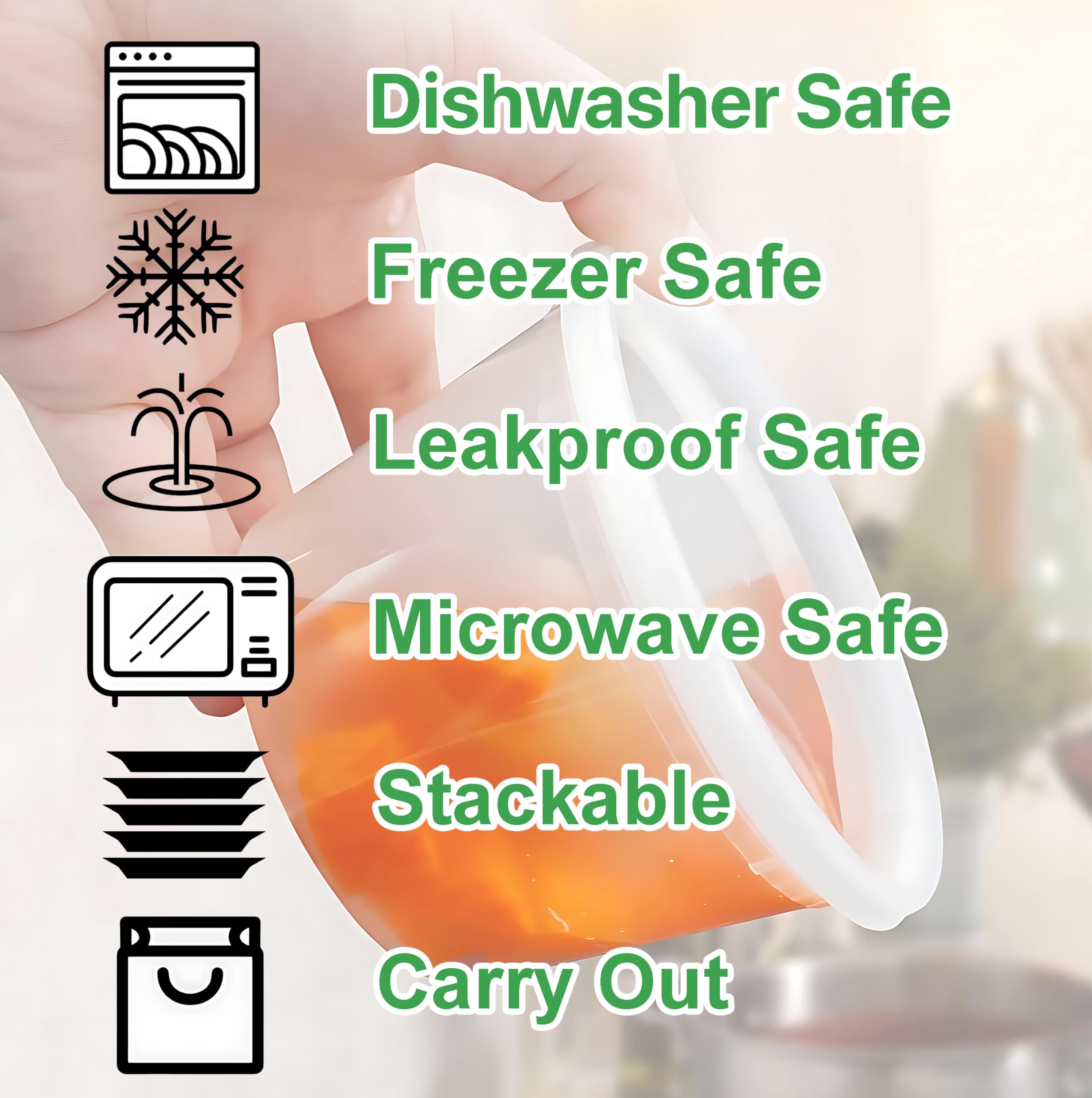 60 Frischhaltedosen BPA-frei – 680 Ml, Stapelbar, Auslaufsicher, Mikrowellen- & Spülmaschinengeeignet