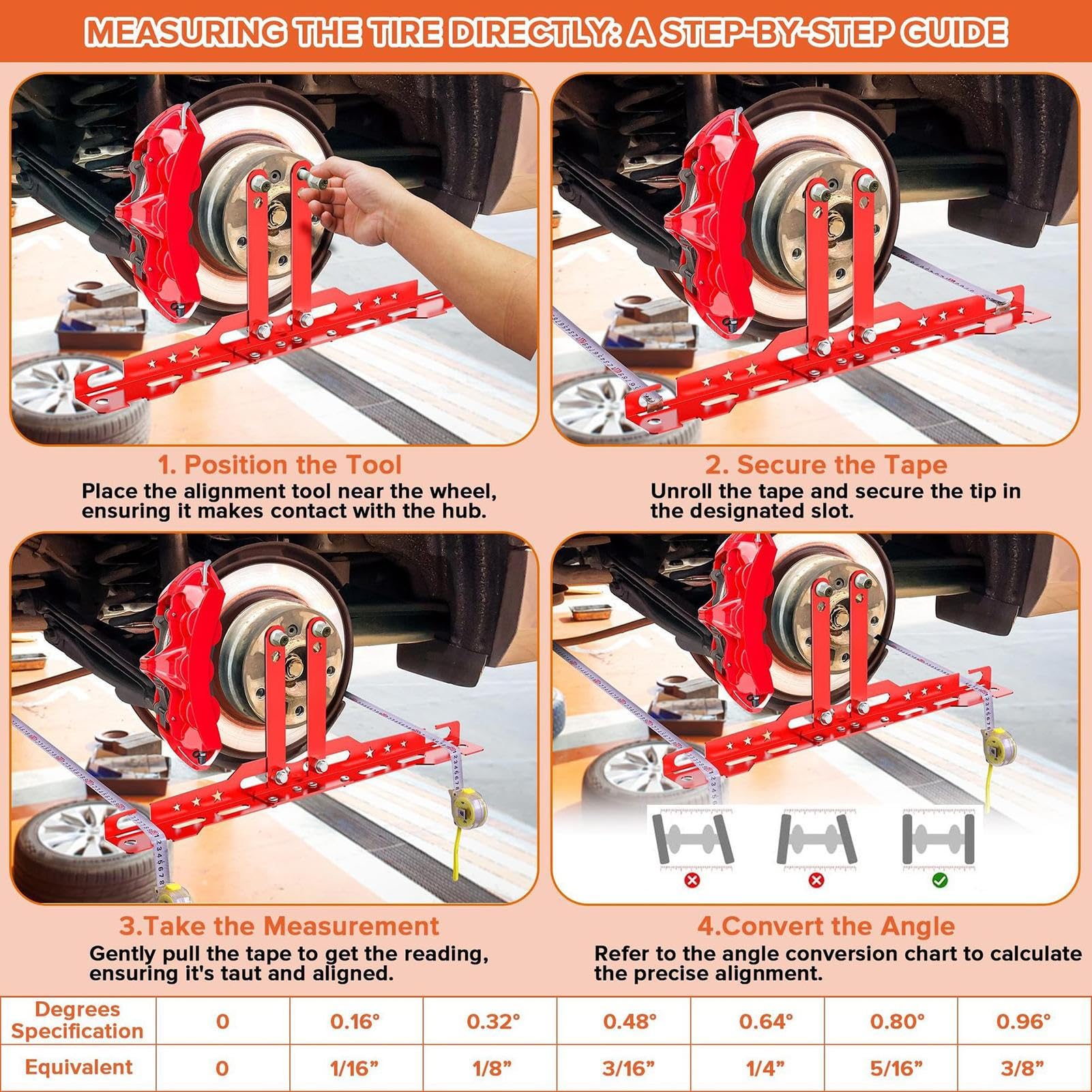 Herramientas Alineación Automotriz Reparación Neumáticos Y Equilibrado | Placas Alineación Servicio Pesado Para Vehículos Motos Bicicletas Barcos E