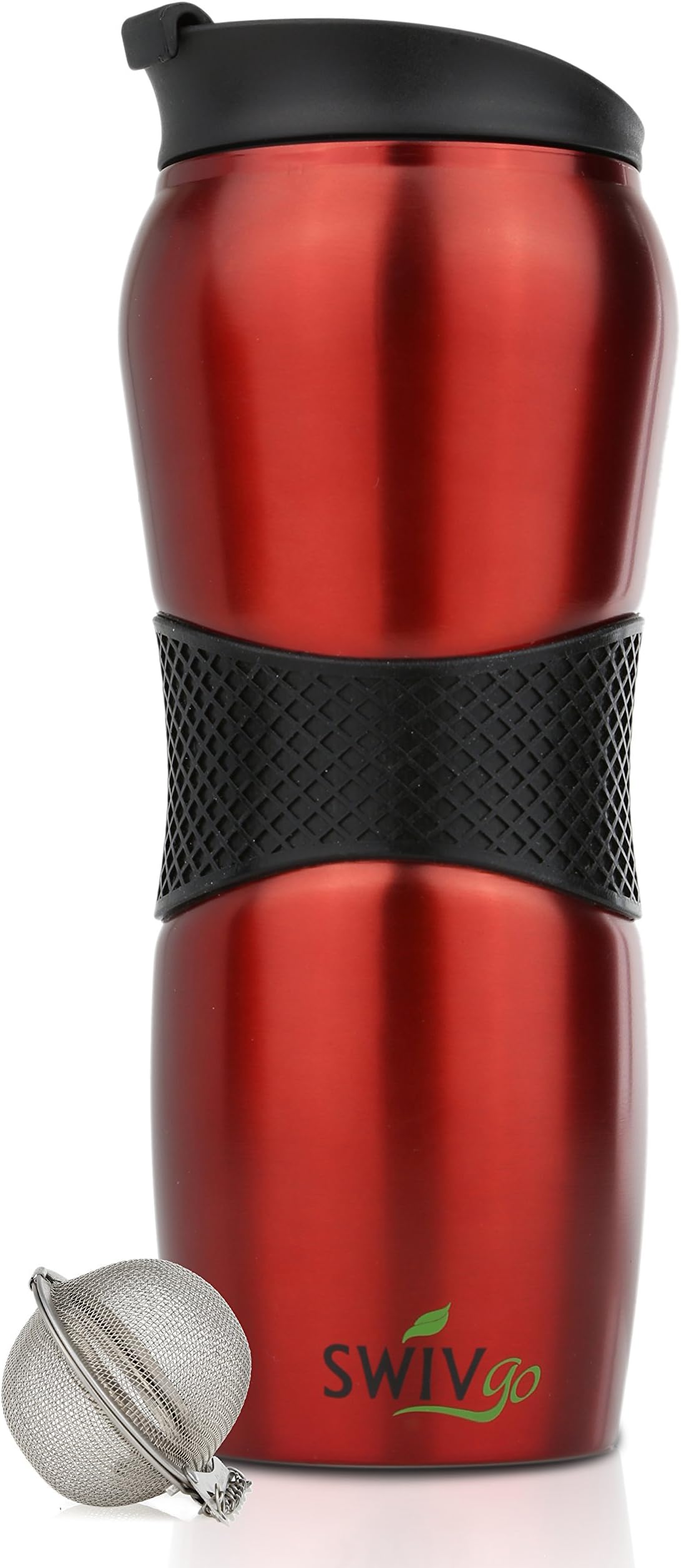 Swivgo Stainless Steel Insulated Travel Mug with Stainless Steel Tea Infuser Ball