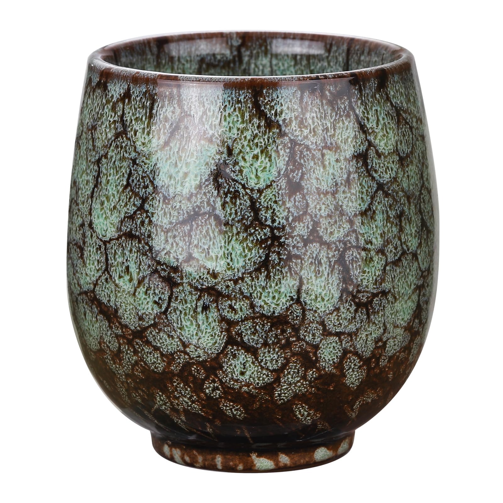 QUARKZMAN 4 Stück Chinesische Keramik-Teetasse 160 ml Traditionelles Gong Fu Tee-Set Japanische Grifffreie Kleine Teetasse für Mate-Tee Kaffee Wein Getränke, Indigo