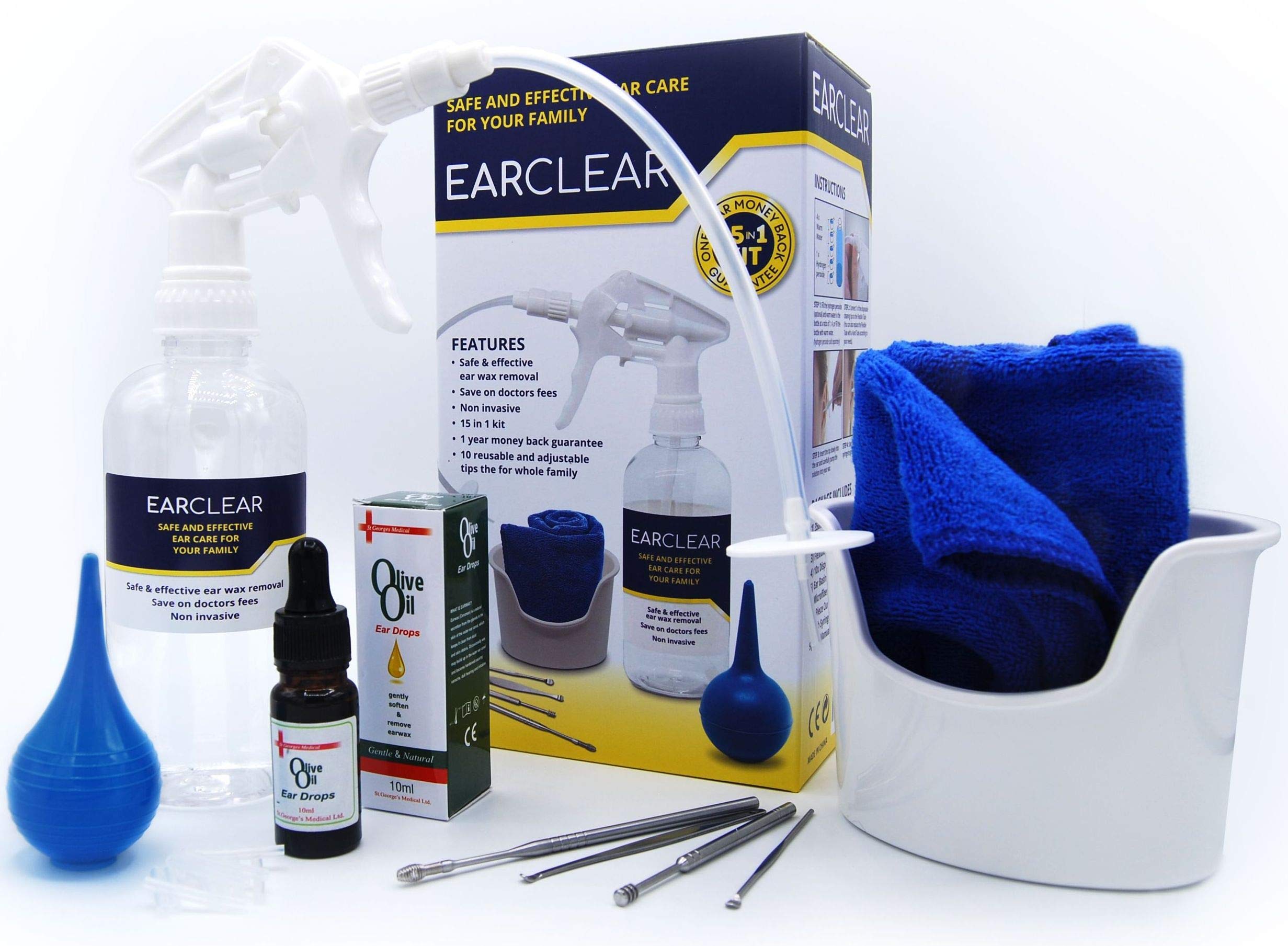 Ear Wax Remover, 20in1 Ear Cleaner Kit with Olive Oil Ear Drops for