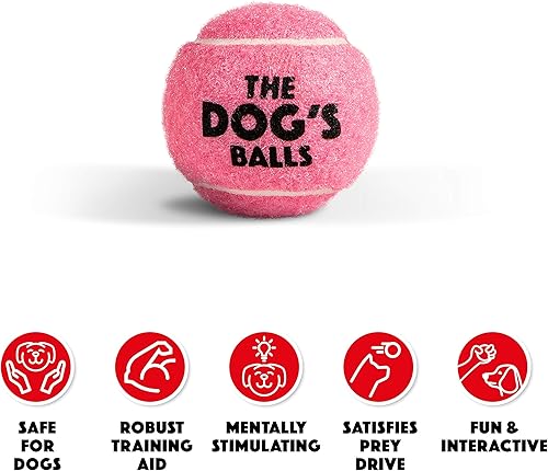 Miniatura 2 de The Little Dog's Balls, pelotas de tenis para perros, paquete de 6 unidades, juguete fuerte para entrenamiento de agilidad, entrenamiento de