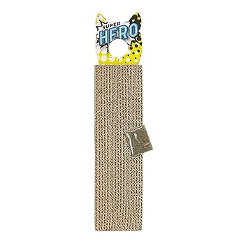 Barkbutler x Fofos Comic Door Hanger Cat Toy, Brown | for Small Kittens + Older Cats |Double-Sided Cat Hanger |Imported US Grade Catnip Powder| Hang on Door Handles| Durable Cardboard |Scratch, Play