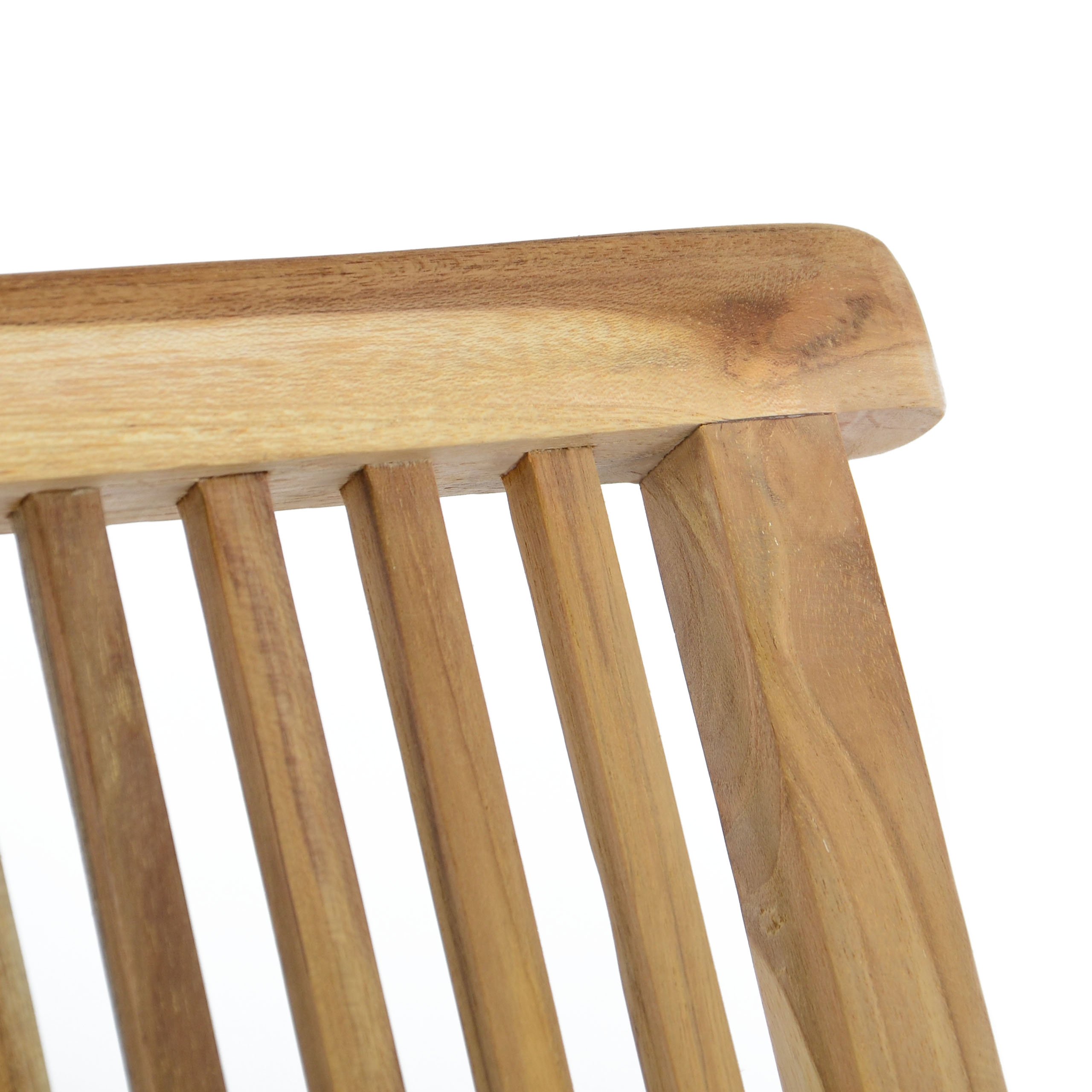 Divero klappbarer Kinderstuhl aus Teak-Holz, unbehandelt - Sitzhöhe 33 cm