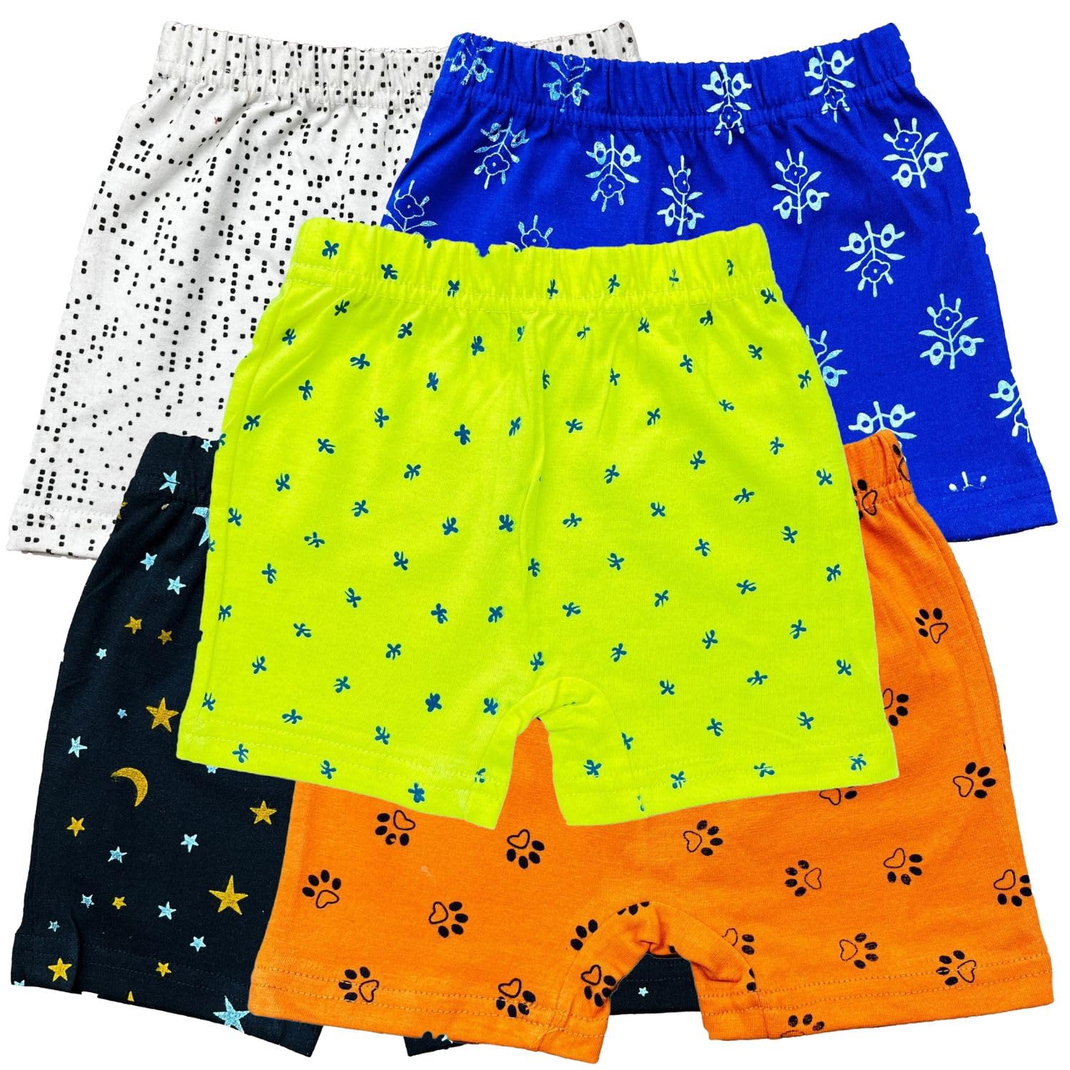 MYO Kids Printed Unisex Bloomers Underwear 100% Cotton Soft Comfortable | Skin Friendly | Innerwear |(Pack of 5)-image-48