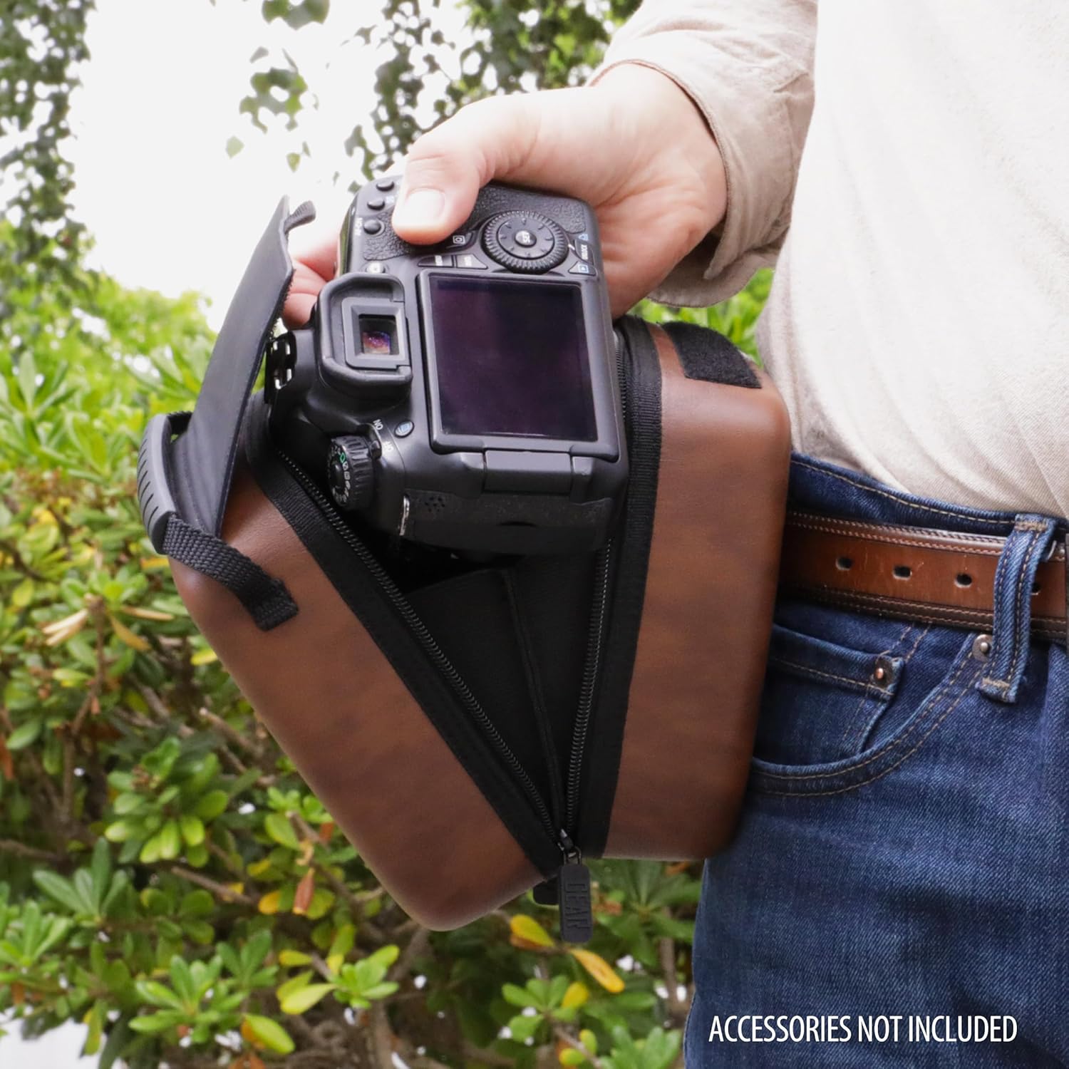 USA Gear Hard Shell Camera Case for DSLR & Mirrorless Cameras, Compatible with Canon, Nikon, Sony & Fujifilm - Fits EOS R100, Rebel T7 / 2000D, Nikon Z30, Sony A7III / A7 IV, Fujifilm X-T5 / X-T50 - Image 4