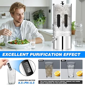 2 Pack Replacement Water Filter Compatible with Berkey Gravity Filter System, Black Elements Activated Carbon Filters Compatible with Travel Large, Royal and Crown Series