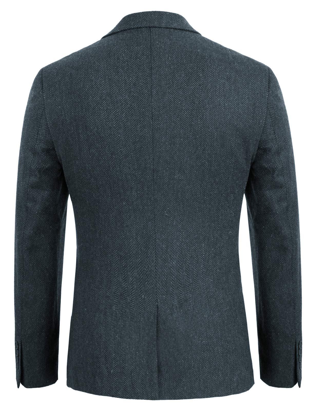 PJ PAUL JONES Sakko Chaqueta de traje, tweed de lana, 2 botones, estilo vintage británico