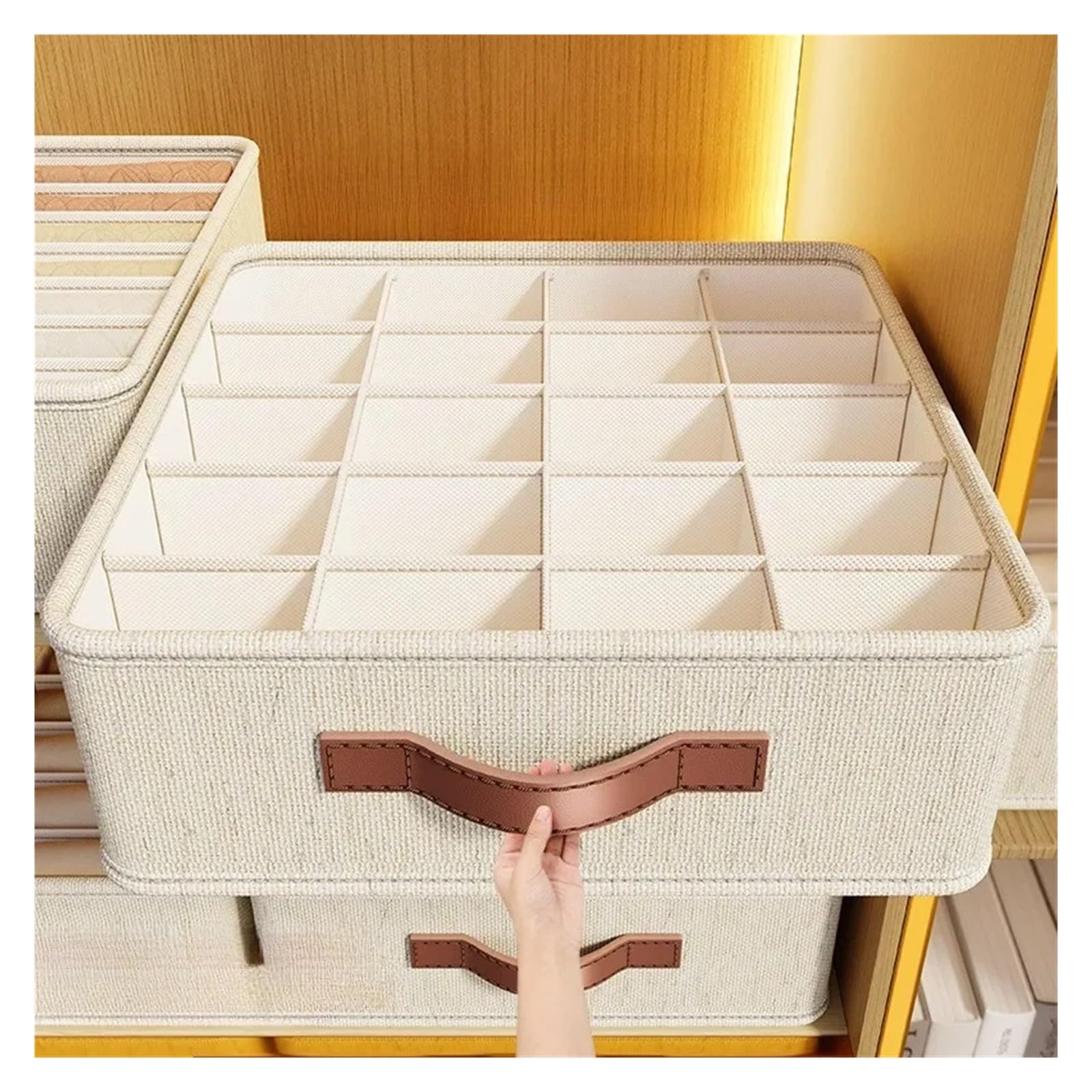 Organizador de cajones para Ropa Interior, Caja de Almacenamiento para Calcetines, Sujetadores y lencería, Plegable.