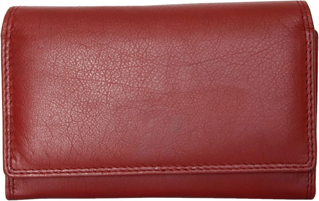 Amazon.com: Dark Red Genuine Leather Wallet HMT with Fabric Lining ...