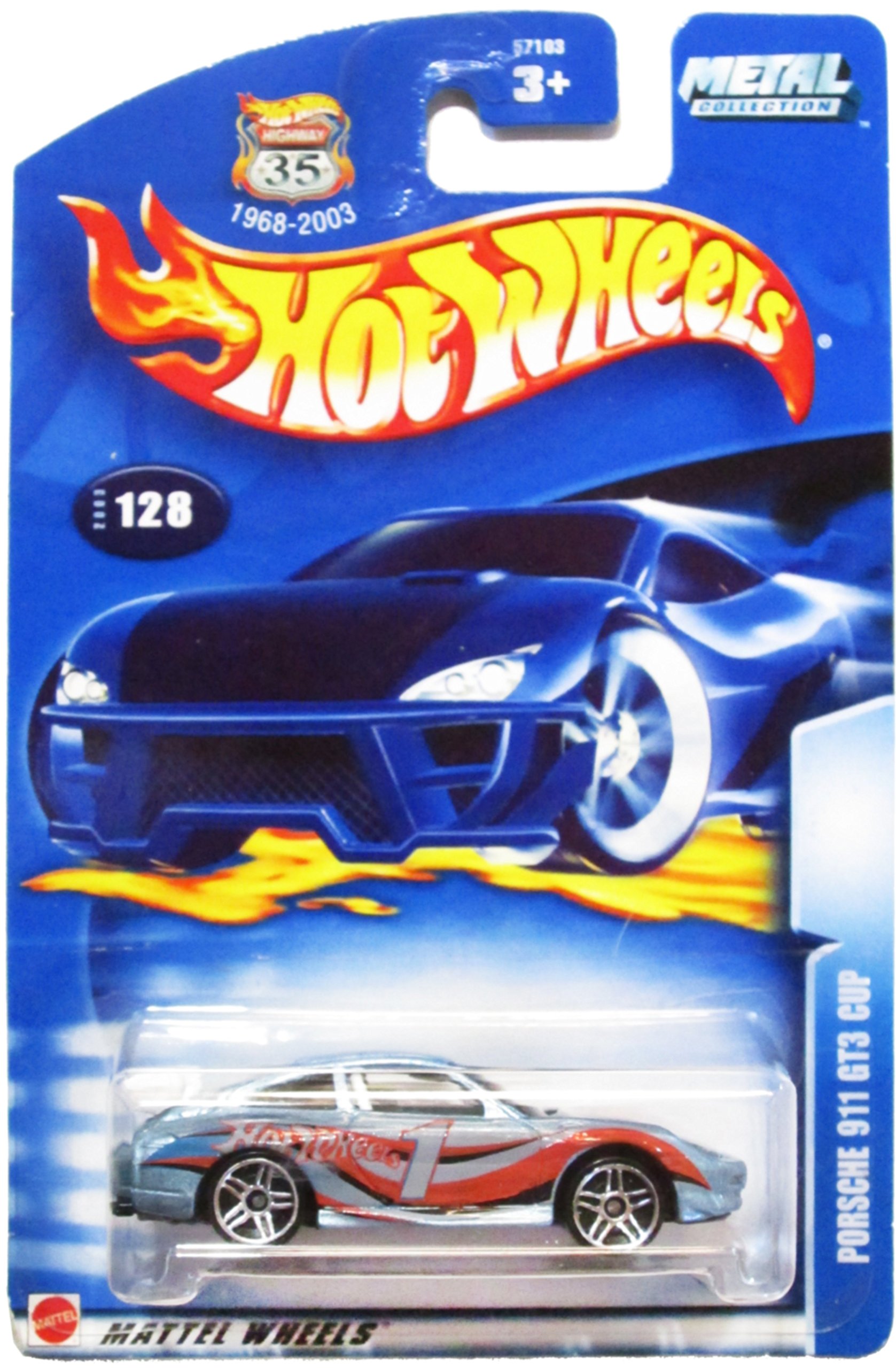 Hot Wheels 2003 Porsche 911 GT3 Cup BLUE #128 1:64 Scale: Amazon 