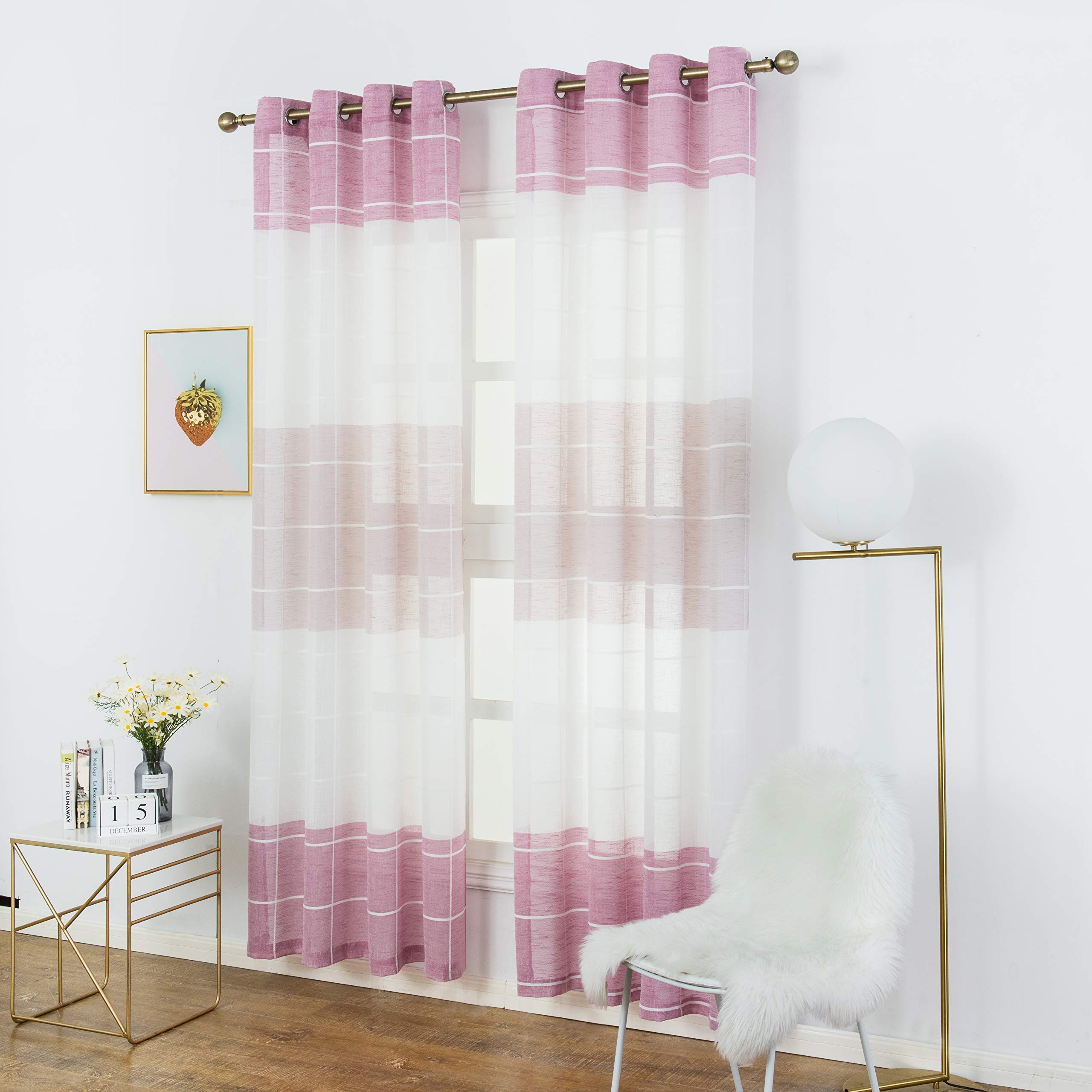 Pink Curtains 90 Drop Curtains & Drapes