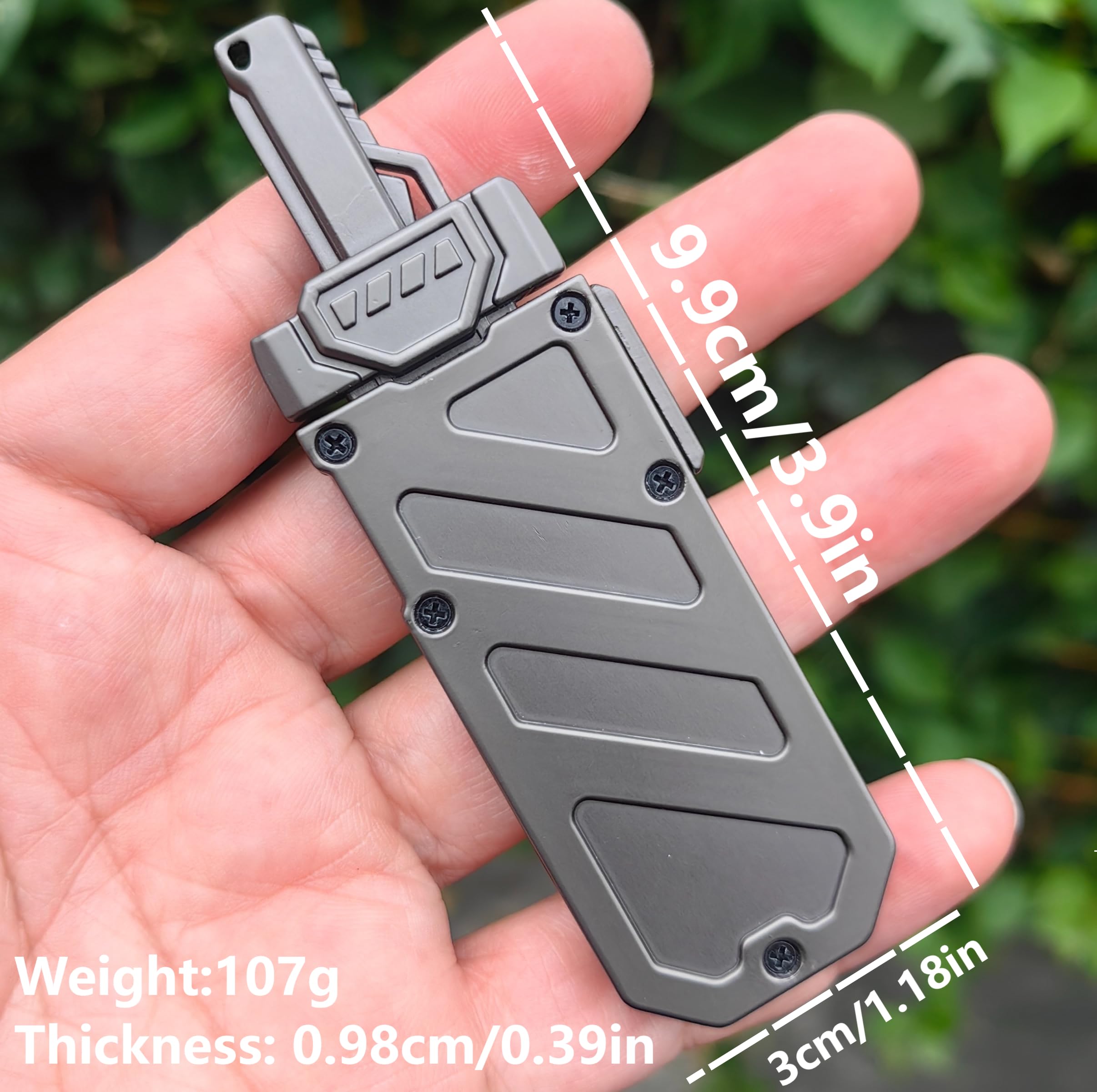 T-Conceal EDC Fidget Sliders Fidget Juguetes para aliviar el estrés para adultos, juguete de metal mecánico para aliviar el estrés, juguete estilo espada (gris)