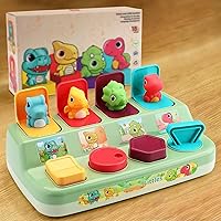 Vista 6 de Juguete Interactivo de Animales Saltarines para Bebé, Juguete de Causa y Efecto, Juguetes Infantiles de Aprendizaje Temprano para Clasificar