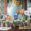 Let the Adventure Begin Centerpieces Travel Themed Centerpieces Sticks Adventure Awaits Bon Voyage Farewell World Map Retirement Graduation Party Photo Booth Props Set of 21 gallery image