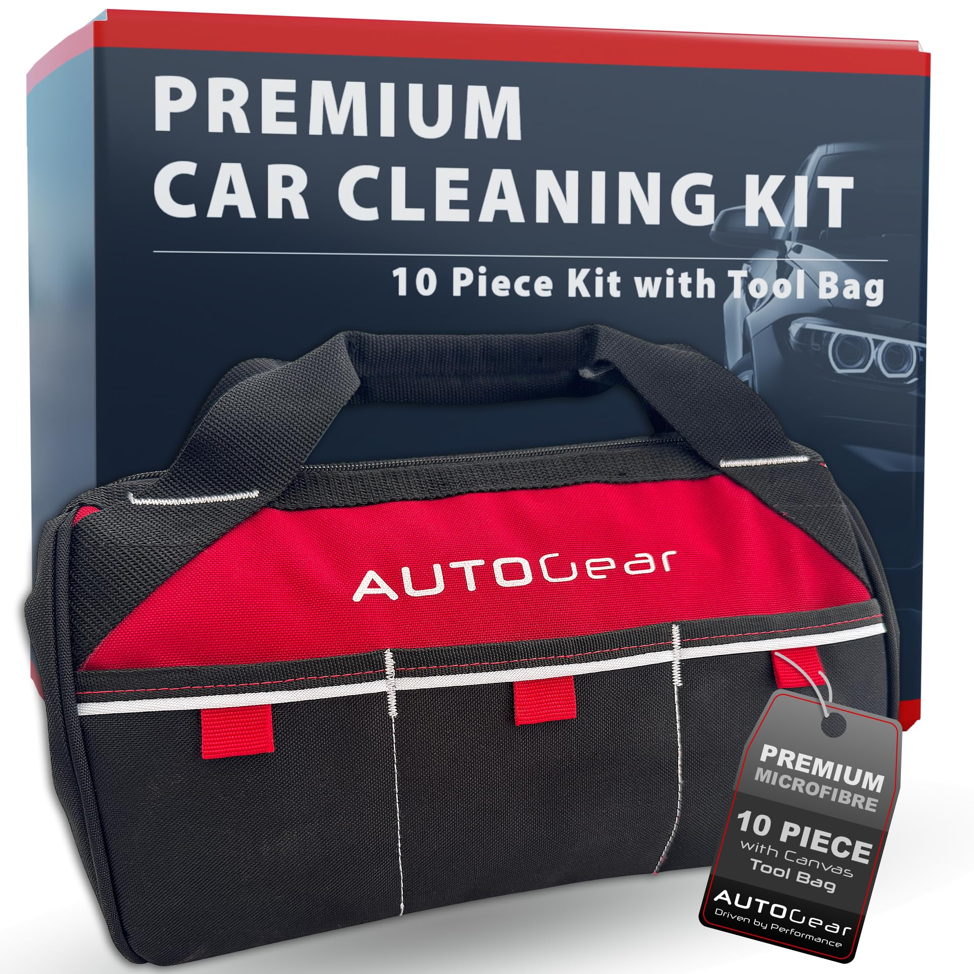 Kit di pulizia per auto con borsa degli attrezzi