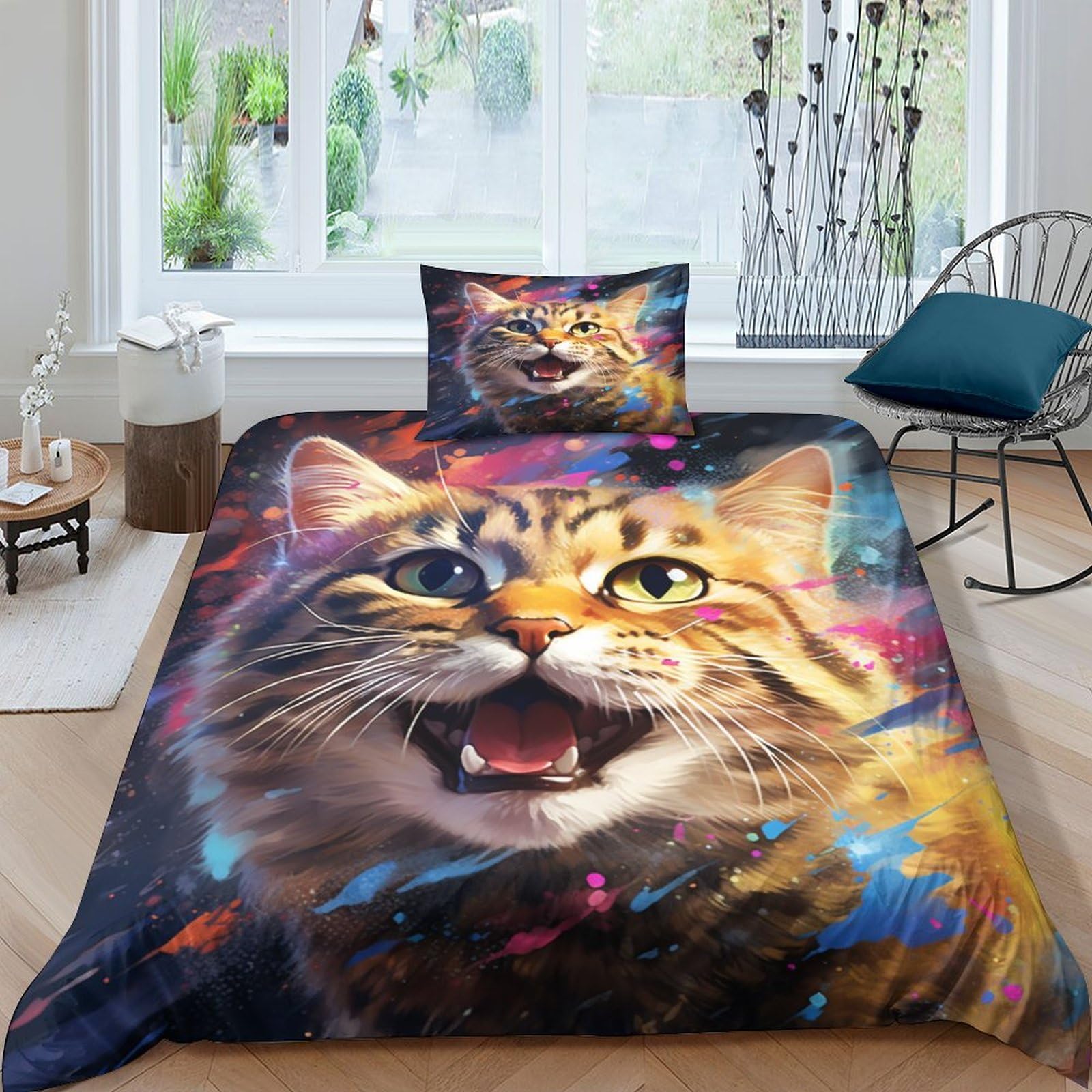 Housse de couette chat 3D pour transformer la chambre des enfants