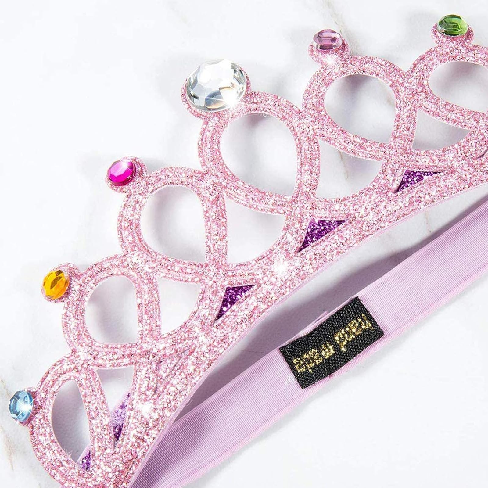 6 Piezas Corona Princesa, Diadema con Corona para niños, Diadema con Corona Brillante, Accesorios elásticos para el Cabello de Princesa, para Fiestas de cumpleaños de niñas