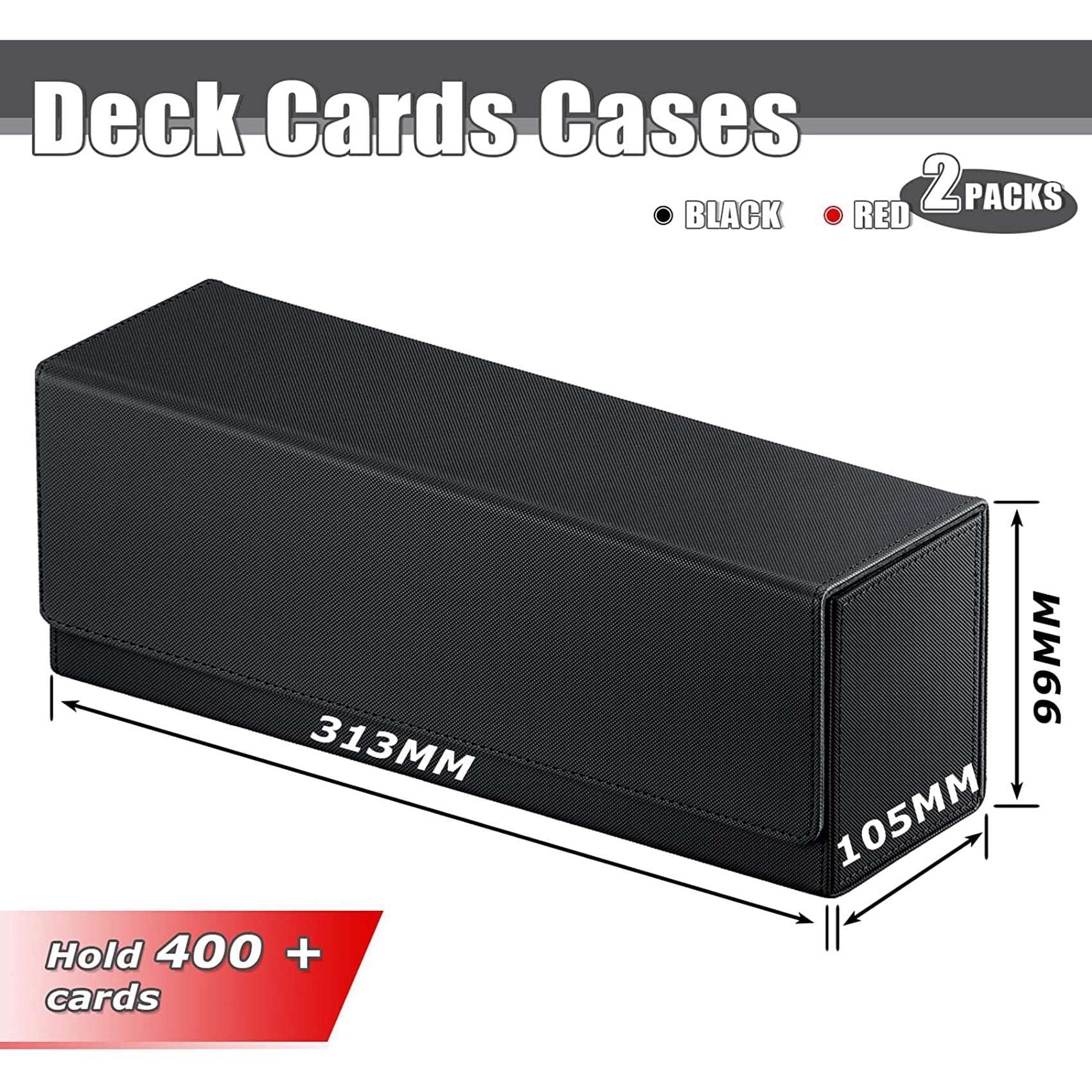 2 PièCes de Stockage Cartes à Chargement par Haut, BoîTes Rangement pour Cartes à Collectionner pour Plus 400 Cartes, BoîTes de Rangement à Chargement par Haut pour Cartes Magiques