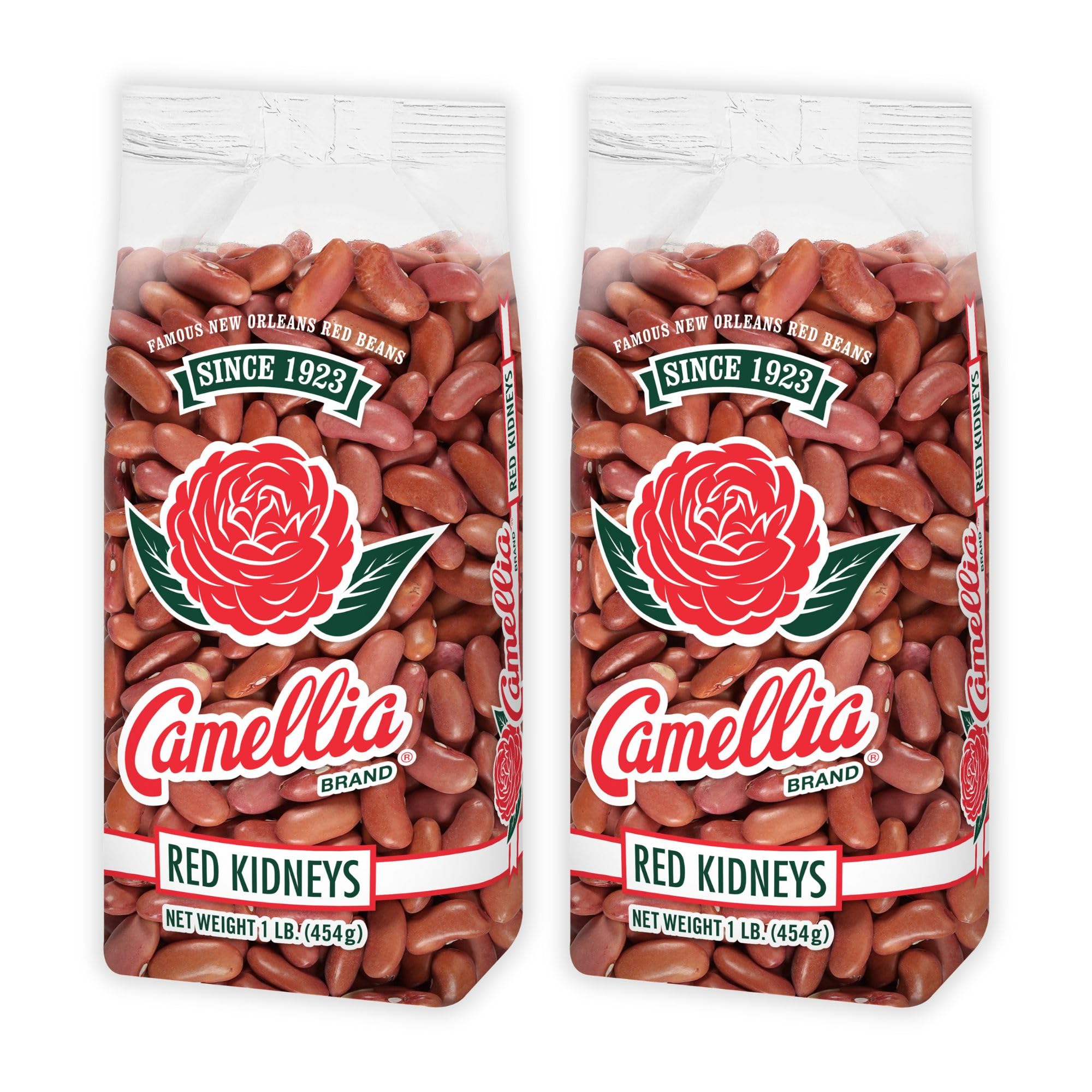 Camellia Brand Dried Red Kidney Beans – Premium Non-GMO Dry Beans for Red Beans and Rice, High Protein Plant-Based Food for Chili, Soups, Salads, Meal Prep, and Cajun Cooking 1 Pound (Pack of 2)