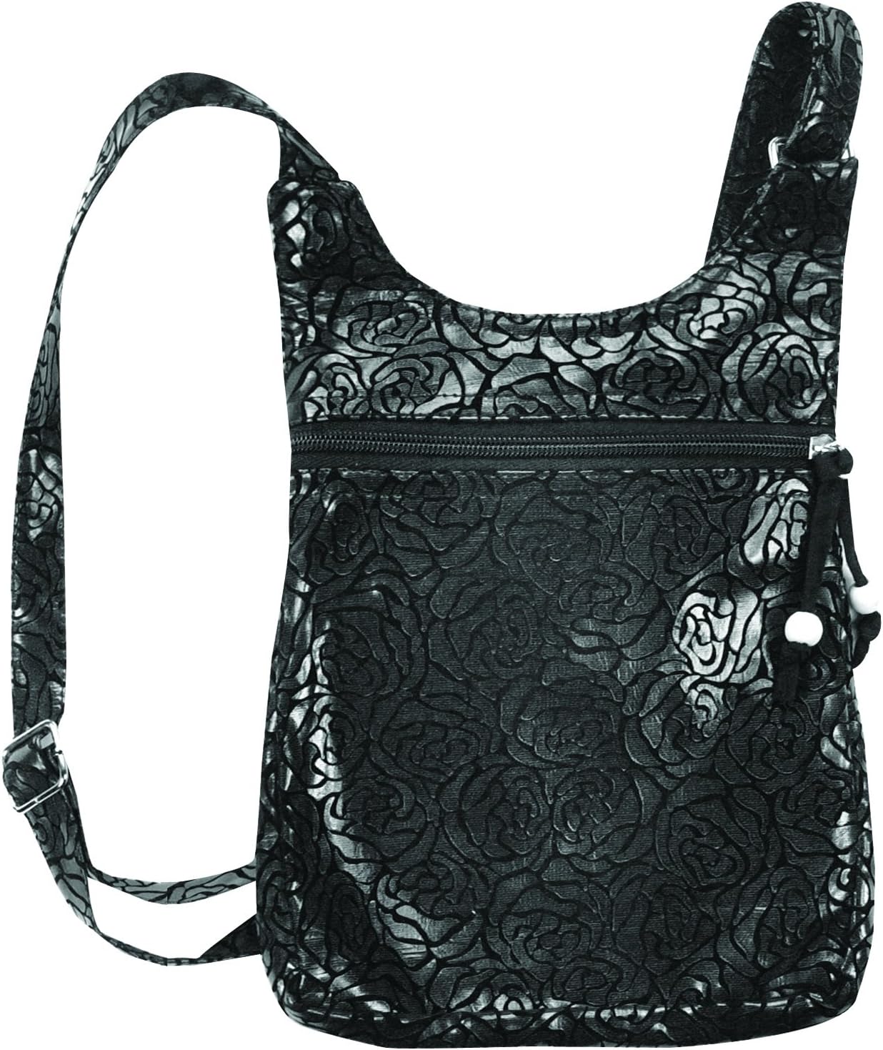 Manual Woodworkers and Weavers ILFAFB Travelette Flocked Black Hand Bag Adjustable Strap 7.75 X 9.5 in. Nylon44; Spandex