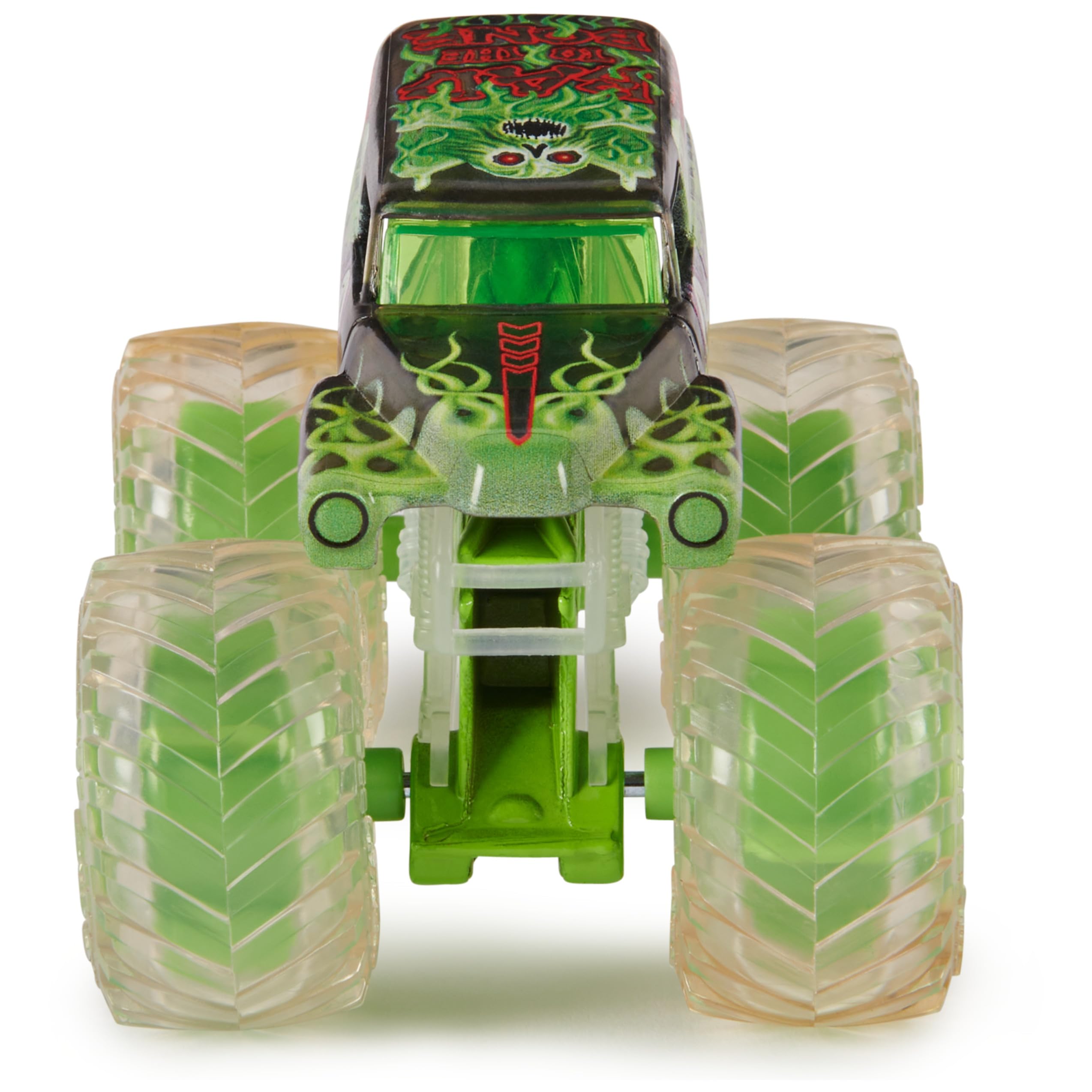 Monster Jam, Oficjalny pogoń za grabarzem Monster Truck, pojazd odlewany ciśnieniowo, skala 1:64, zabawki dla dzieci dla chłopców w wieku od 3 lat