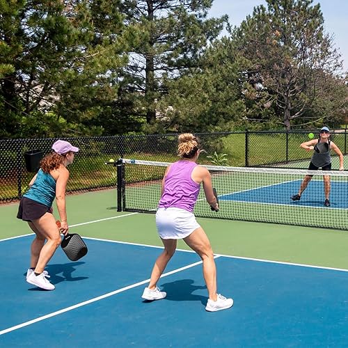 Miniatura 7 de Juego de paletas de pickleball de fibra de carbono, 2 unidades con 2 bolas y bolsa portátil, palas de pickleball ligeras para mujeres y hombres,