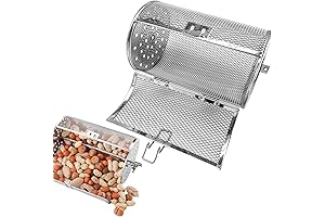 Rotisserie Air Fryer Basket, Stainless Steel Rotating Grill Cage, 4.72 * 7.09in