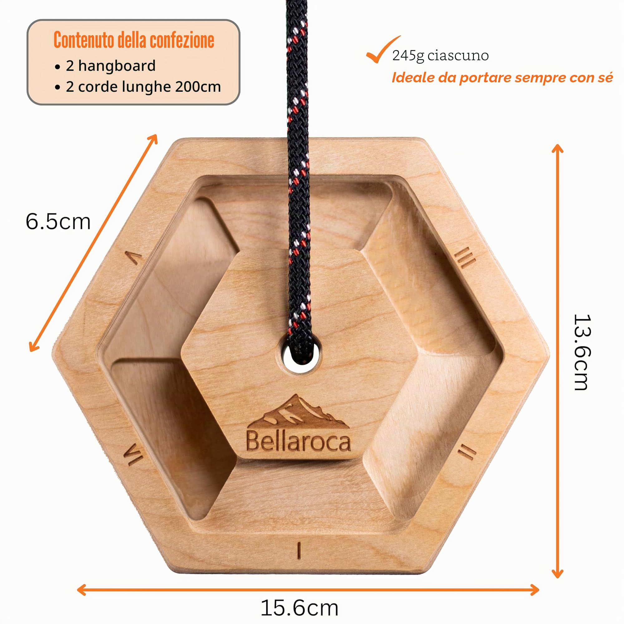 Bellaroca® | Hangboard Arrampicata Portatile