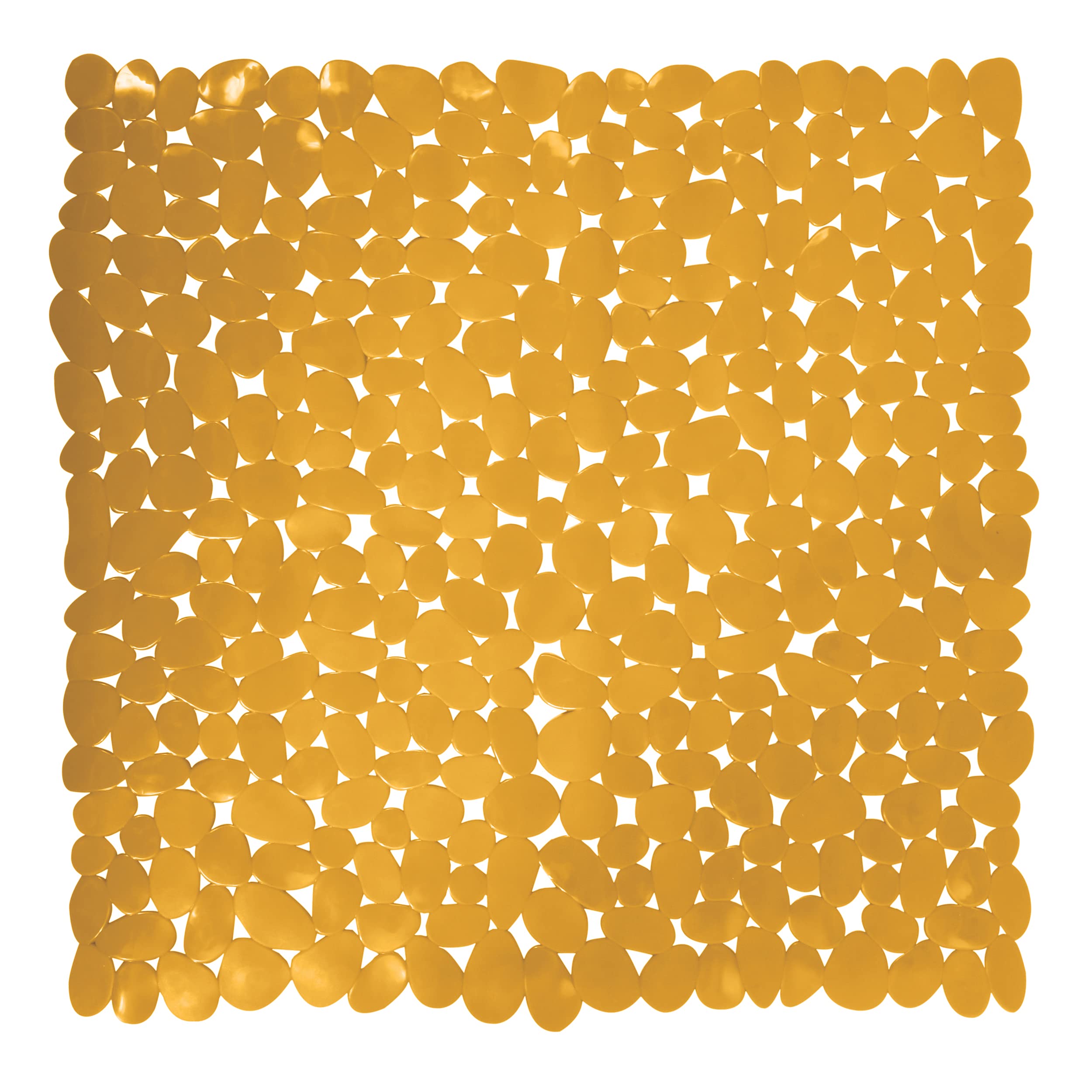 MSV Shower Mat Bath Mat Antibacterial Non-Slip with Suction Cups Saffron Yellow Approx. 53 x 53 cm Yellow 54 x 54 cm