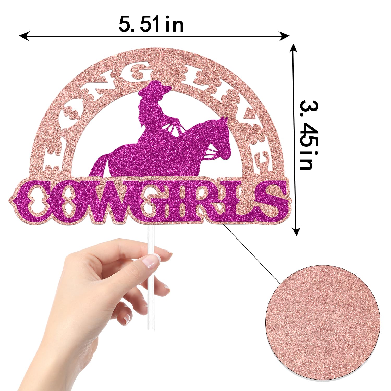 Long Live Cowgirls Cake Topper - Western Bachelorette Party Decoration - Cowgirl Bachelorette Party Cake Decoration - Image 2