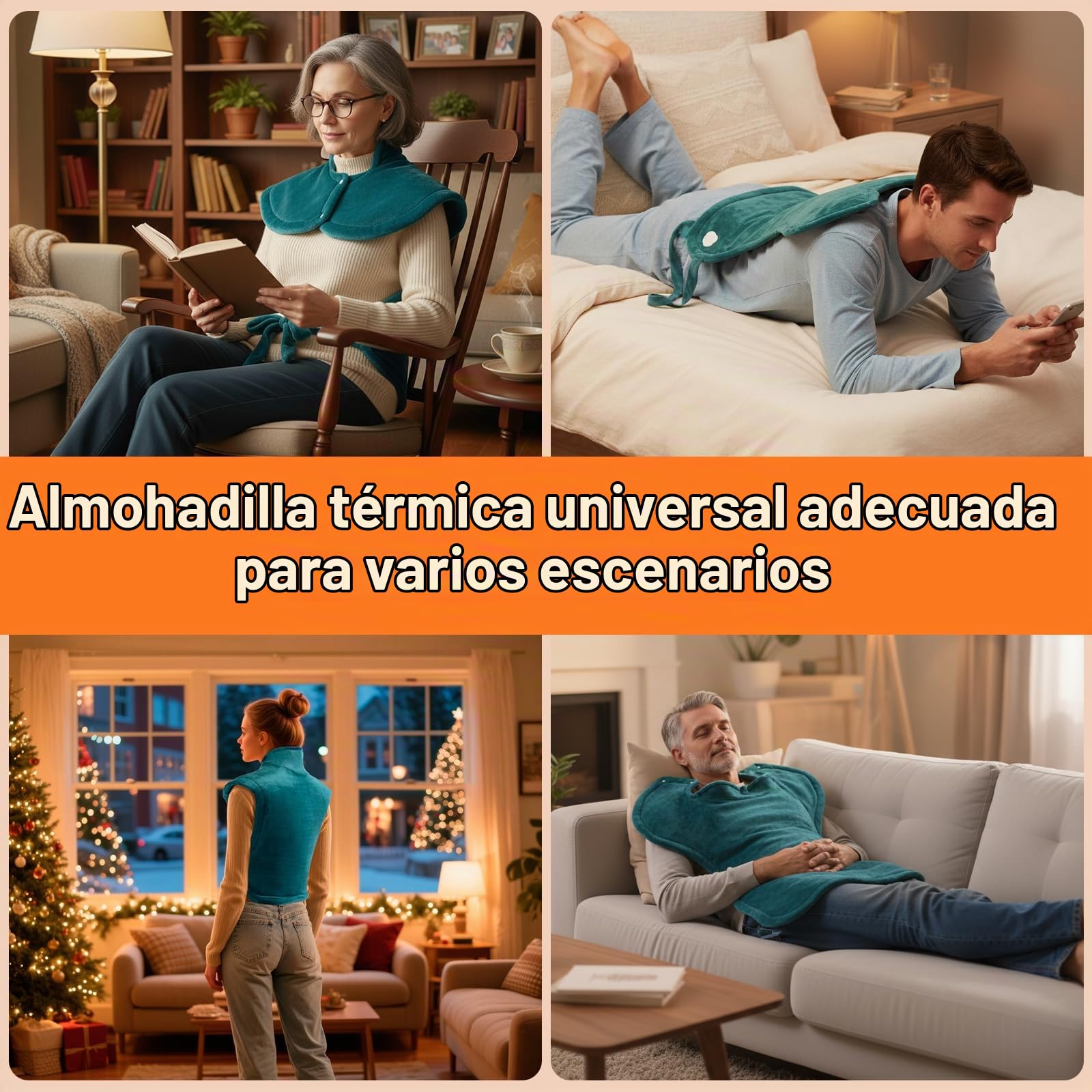 Lumbar Manta Electrica Espalda Y Cuello 60*85Cm – Apagado Automático De La | Este manta electrica espalda y cuello con apagado automático está diseñado con la última tecnología, cuenta con 9 niveles.