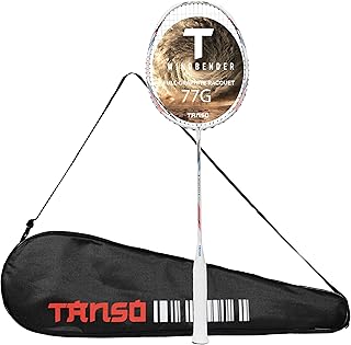 TANSO Windbender Full Graphite Ultra Light Weight Carbon Fibre Strung Badminton Racket (32 Lbs Tension, 680 mm Long, 77 Gr Price In India