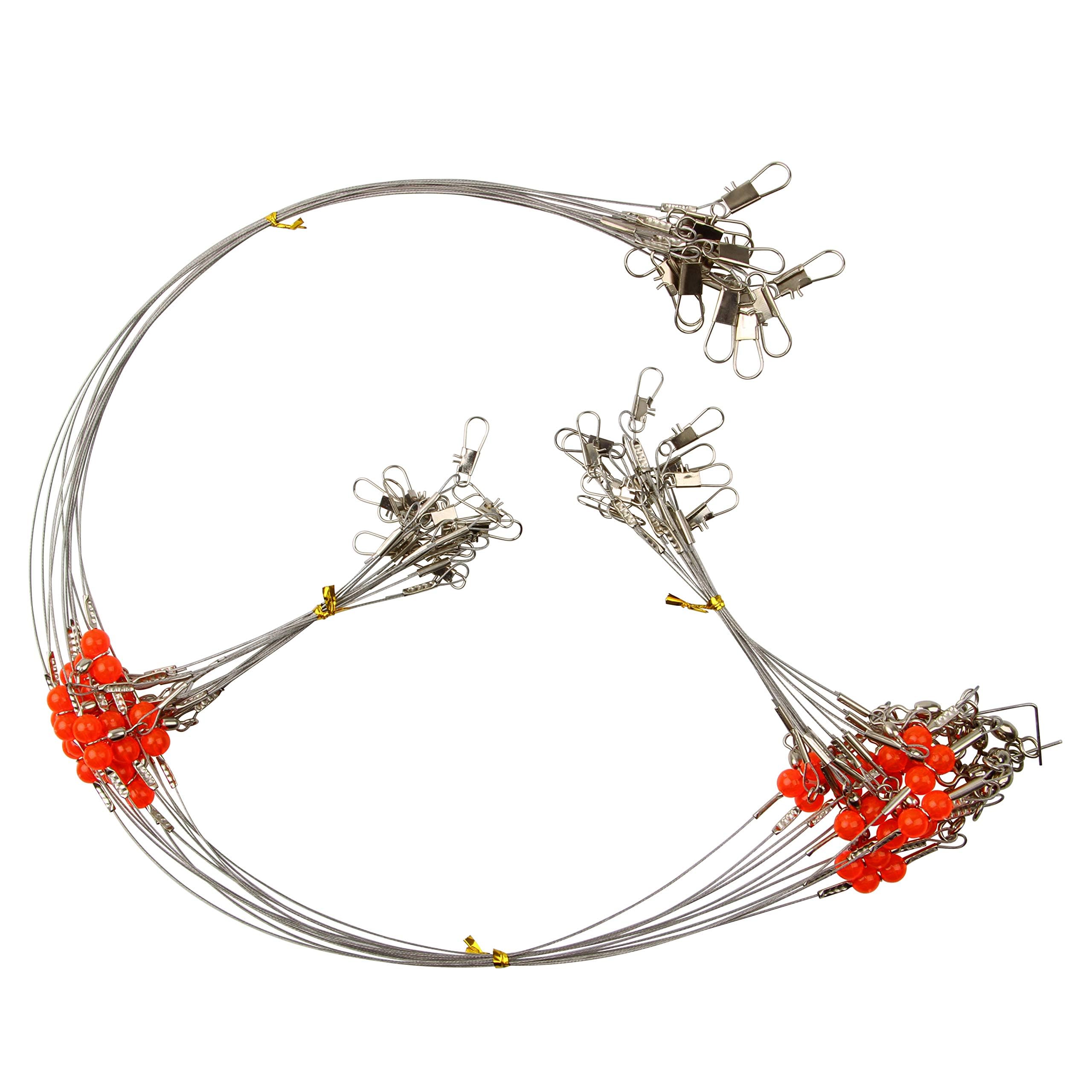 Fishing Leaders Saltwater Tackle Rig Surf Fishing Rigs with Swivel Snaps High Strength Wire Leader Bottom Rigs Fishing Gear Equipment for Lures Bait