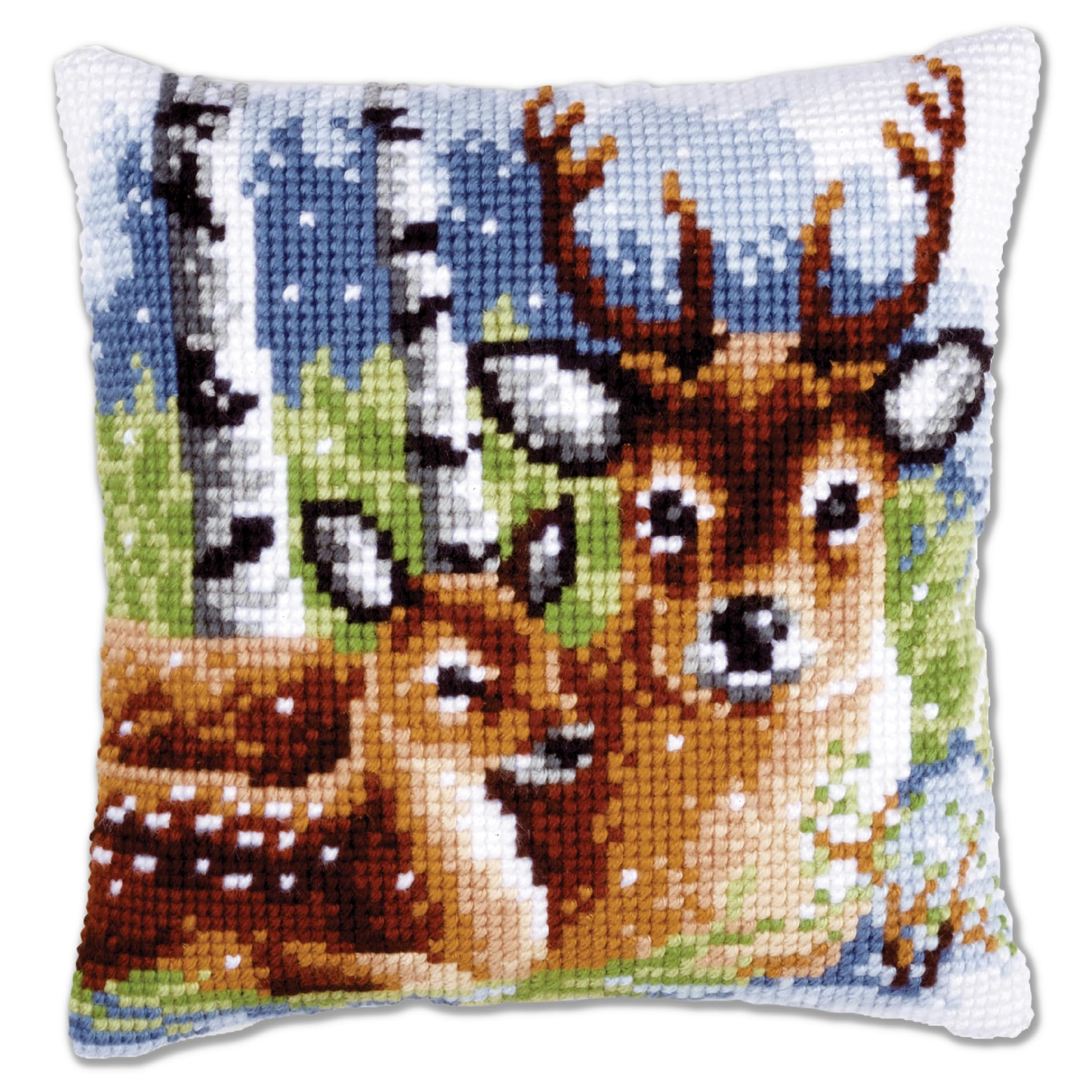 VERVACO Kreuzstich Set Kissen Stickerei Vorgedruckt DIY Set