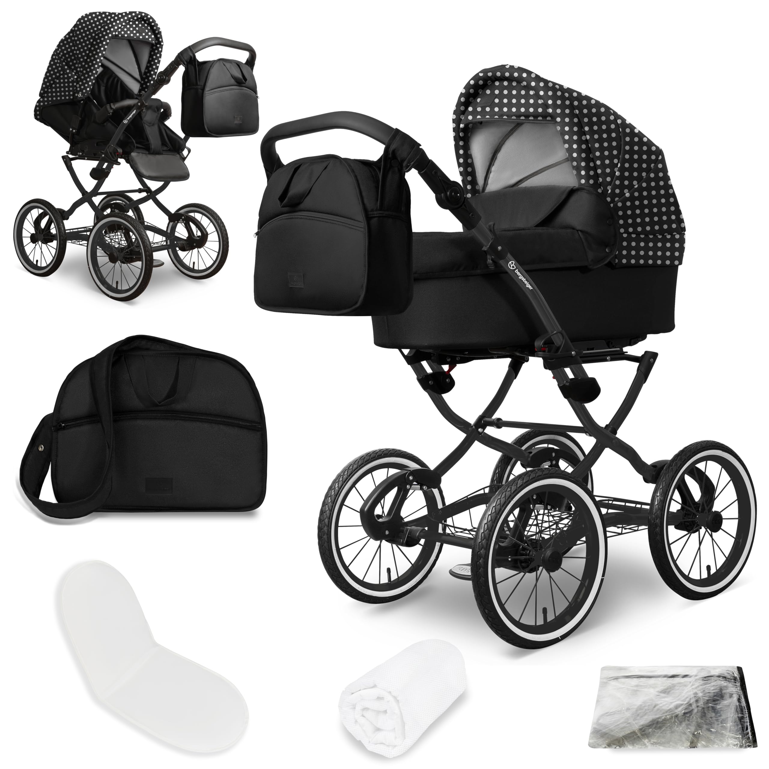 Bergsteiger Kombikinderwagen 2-in-1 Babywanne & Sportsitz