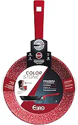 Euro Home - Frigideira 24 cm de Alumínio com Antiaderente ColorStone Titânio - ALU8303-TI