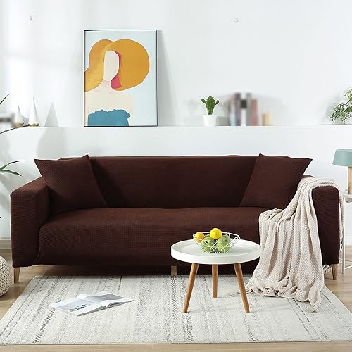 OITTO Funda de sofá de alta elasticidad de 3 asientos, fundas de sofá súper suaves para perros, jacquard elastano, antideslizante, protector de