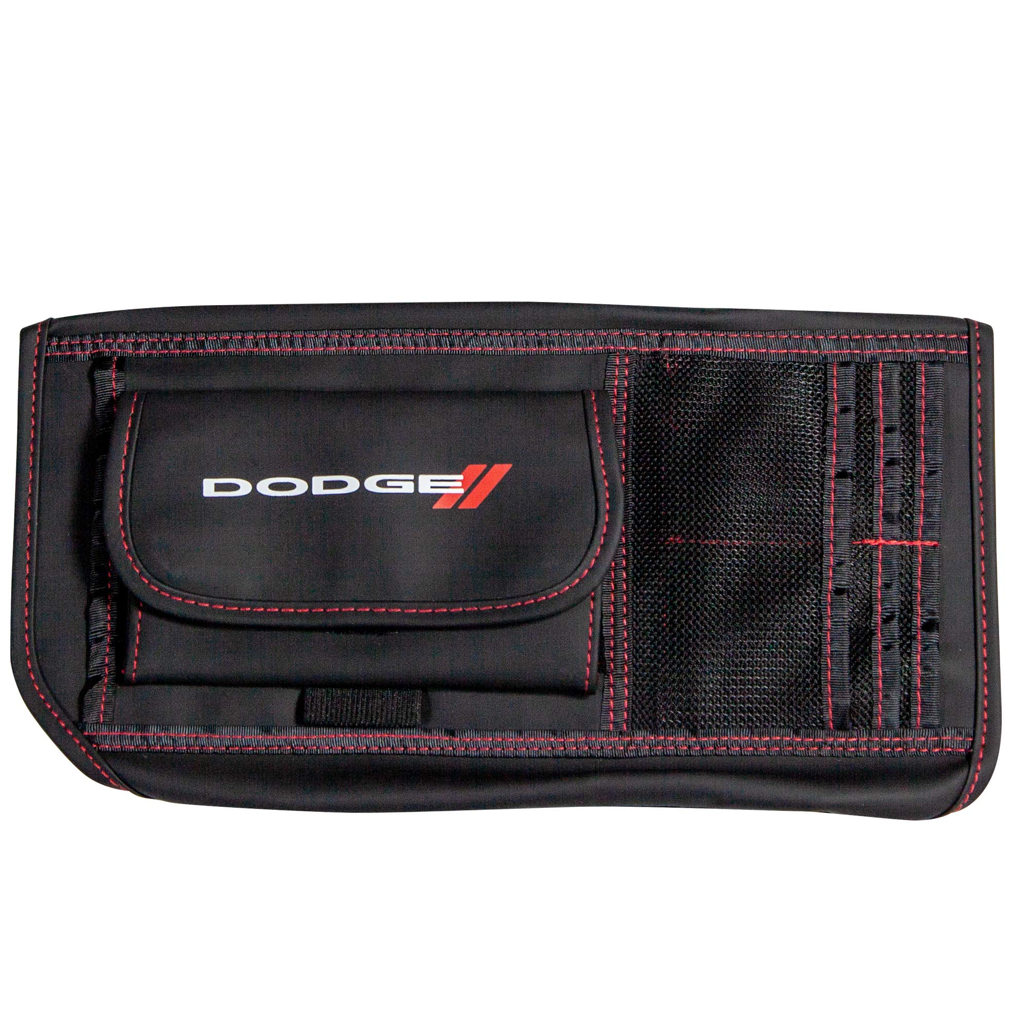 Plasticolor 006193R01 Dodge Logo Car Truck or SUV Sun Visor Organizer Auto Interior Pocket Organizer Registration Document Holder